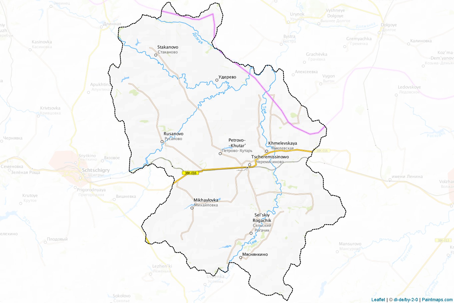 Muestras de recorte de mapas Cheremisinovskiy (Kursk)-1