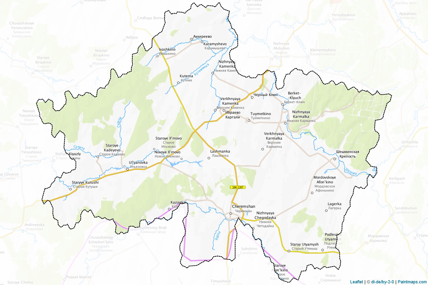 Cheremshanskiy (Tatarstan) Map Cropping Samples-1