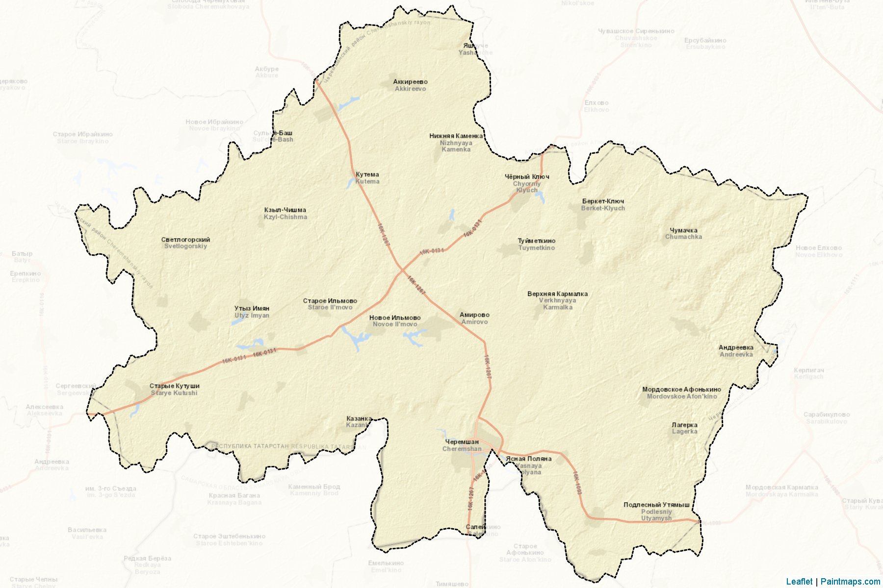 Cheremshanskiy (Tatarstan) Map Cropping Samples-2