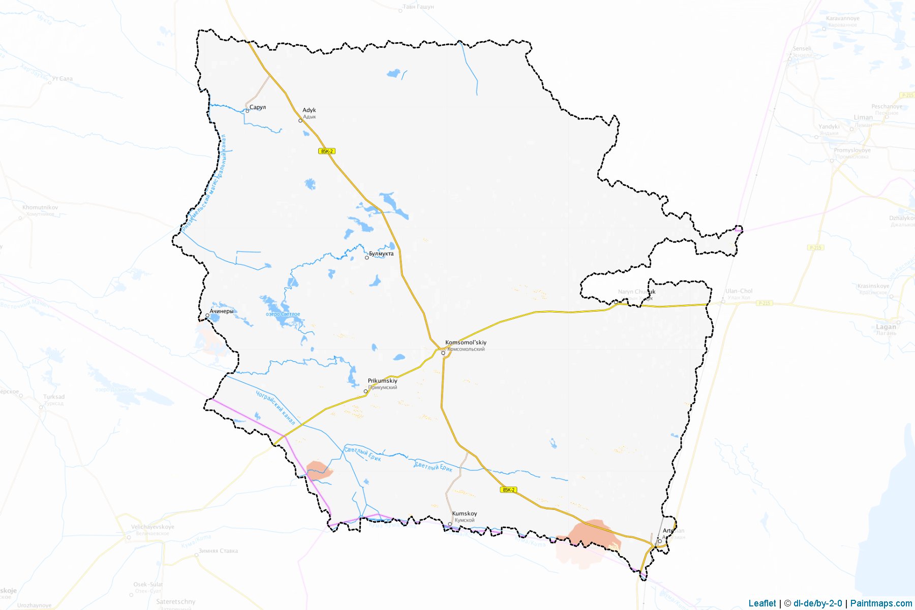 Chernozemel'skiy (Kalmykia) Map Cropping Samples-1