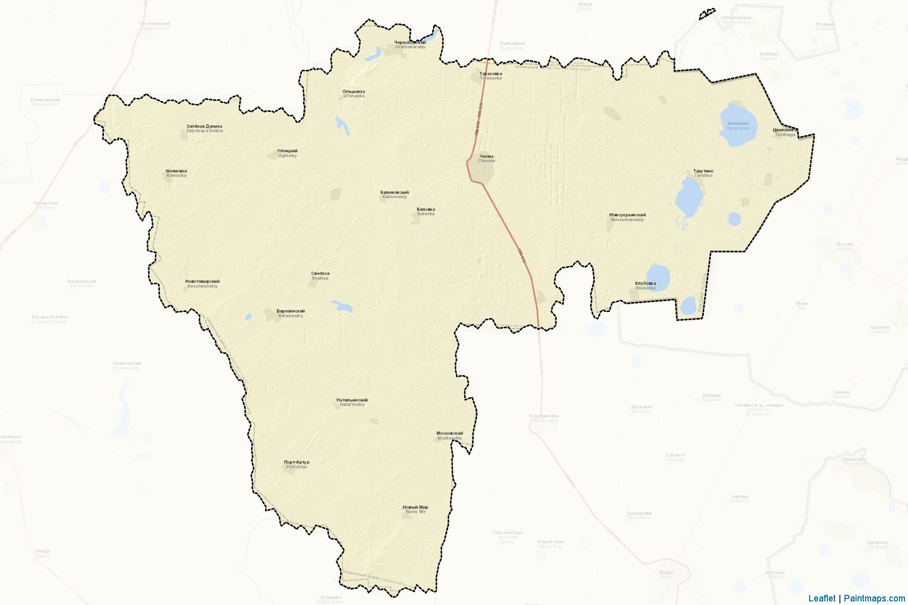 Chesmenskiy (Chelyabinsk) Map Cropping Samples-2