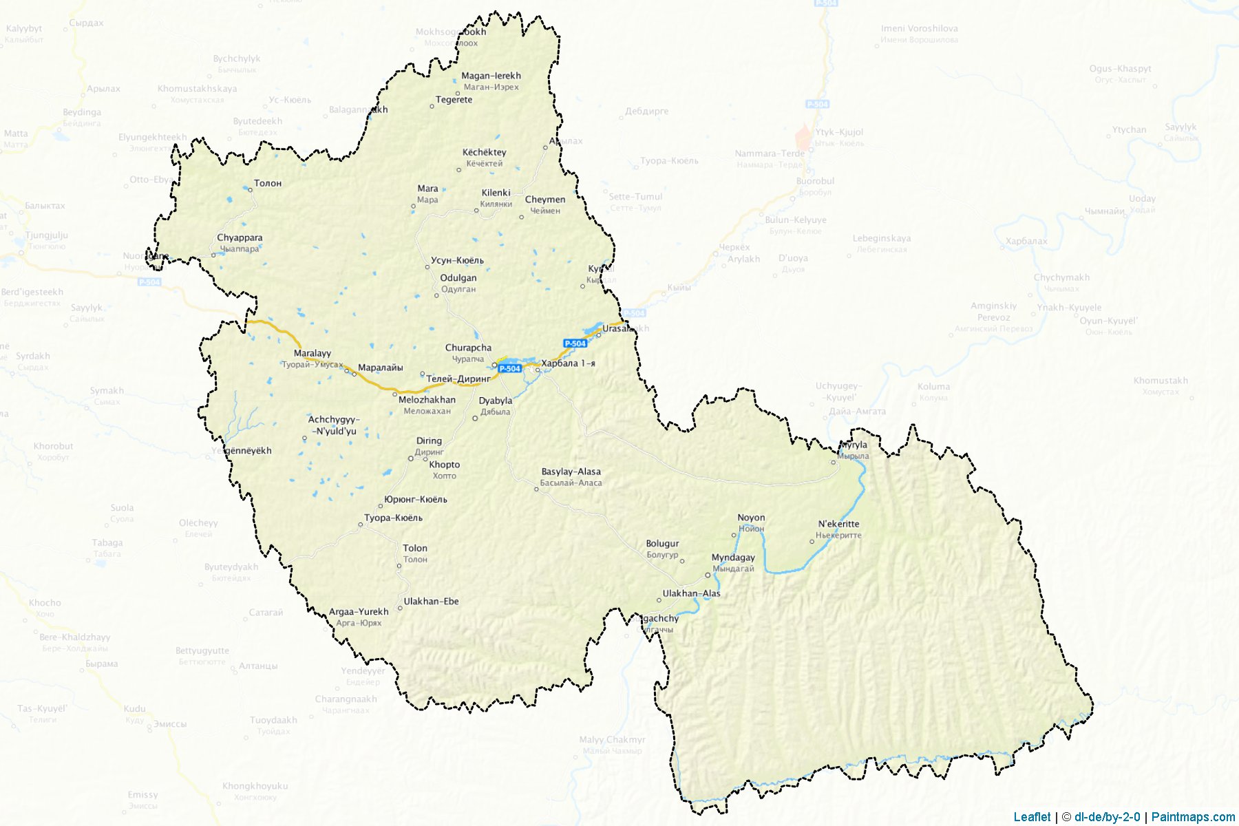 Churapchinskiy (Sakha) Map Cropping Samples-1