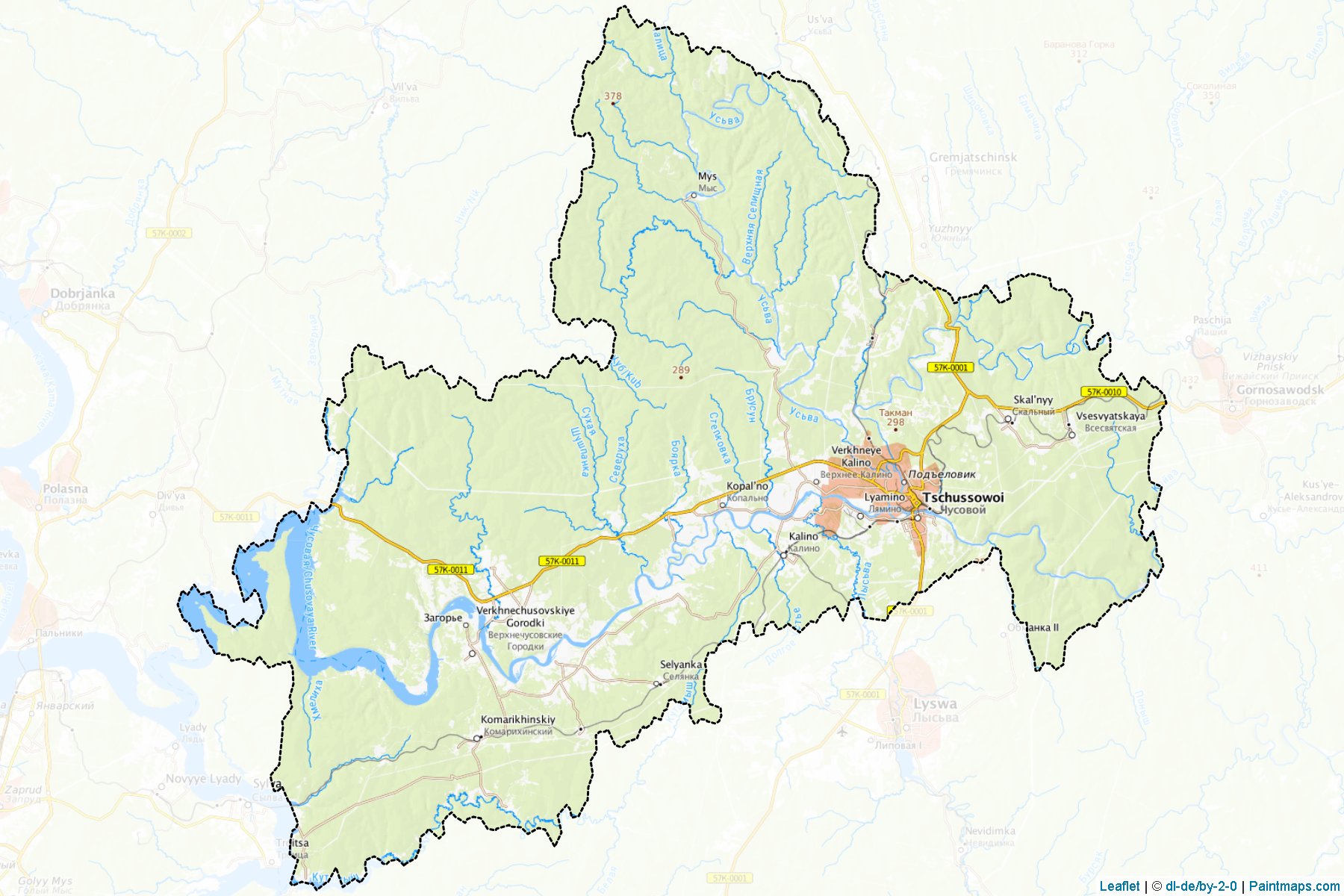 Chusovskoj (Perm Krayı) Haritası Örnekleri-1