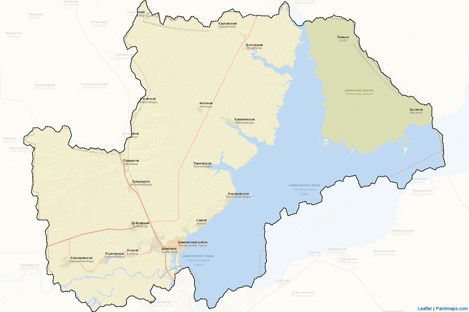 Muestras de recorte de mapas Cimljanskiy (Rostov)-2