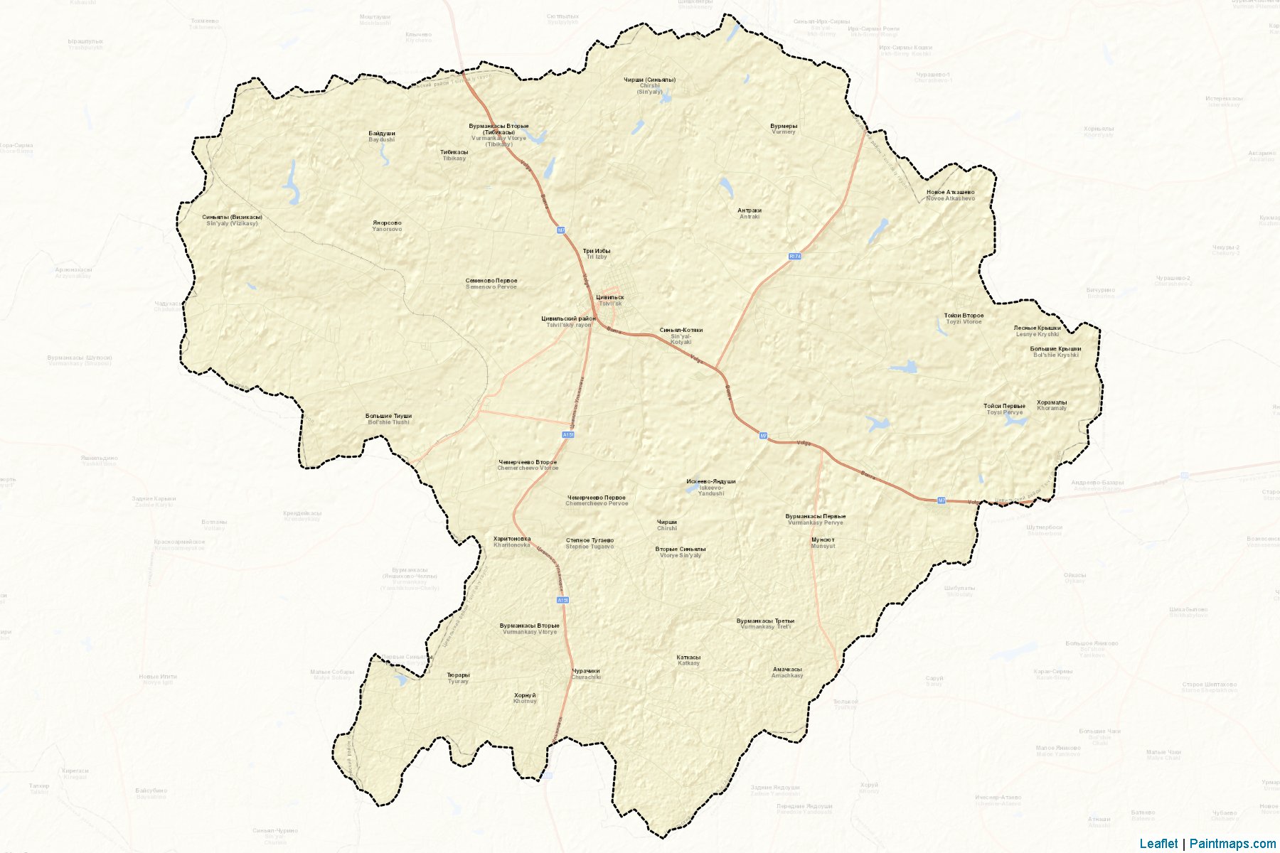 Muestras de recorte de mapas Civil'skiy (Chuvash)-2