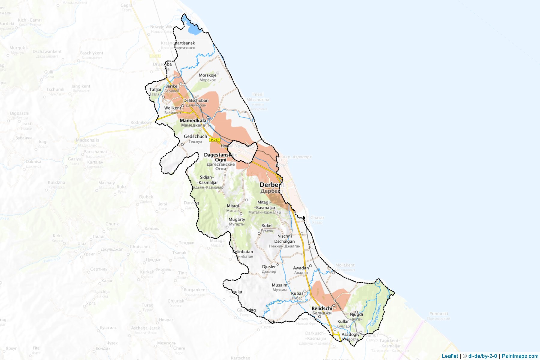 Derbentskiy (Dagestan) Map Cropping Samples-1