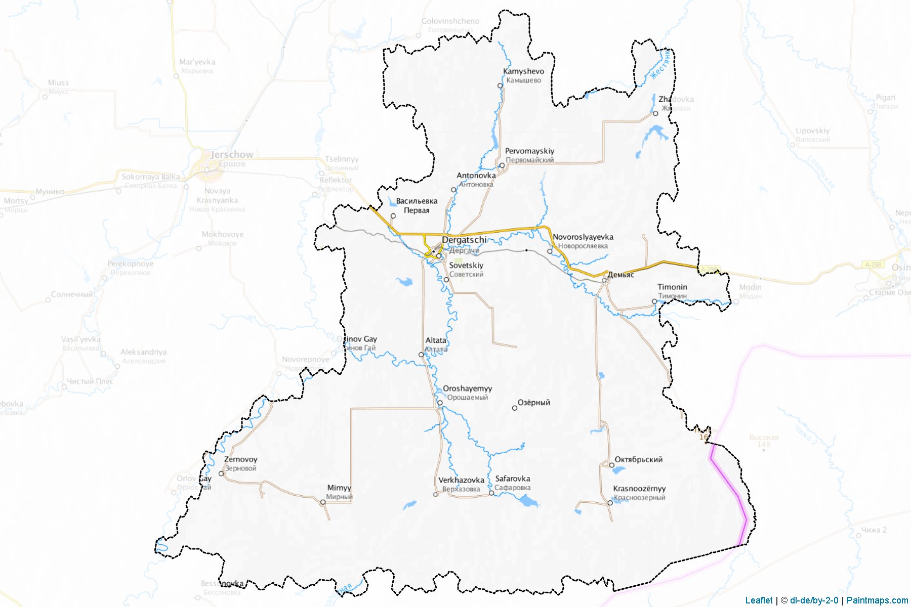 Dergachevskiy (Saratov) Map Cropping Samples-1