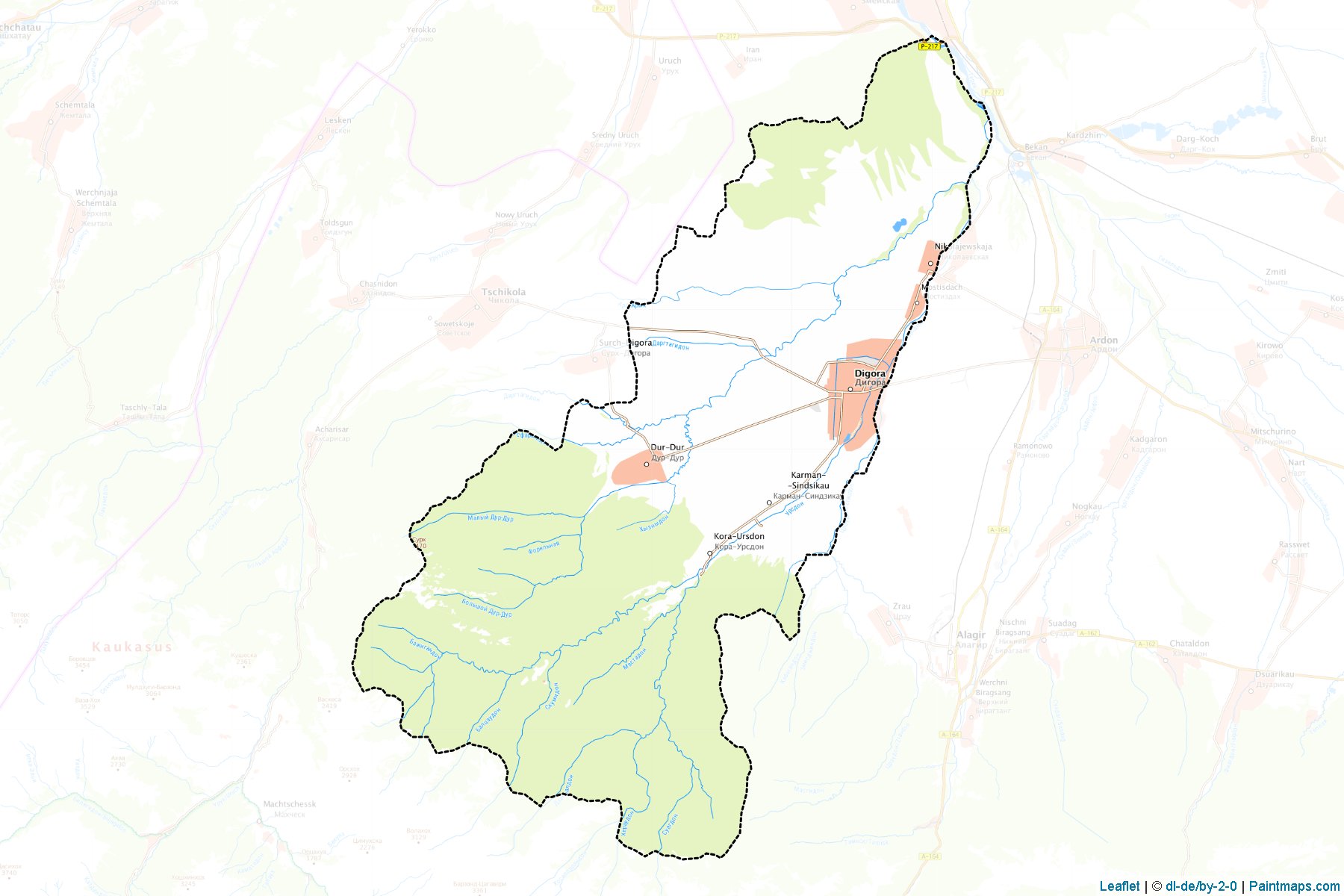 Digorskiy (North Ossetia-Alania) Map Cropping Samples-1