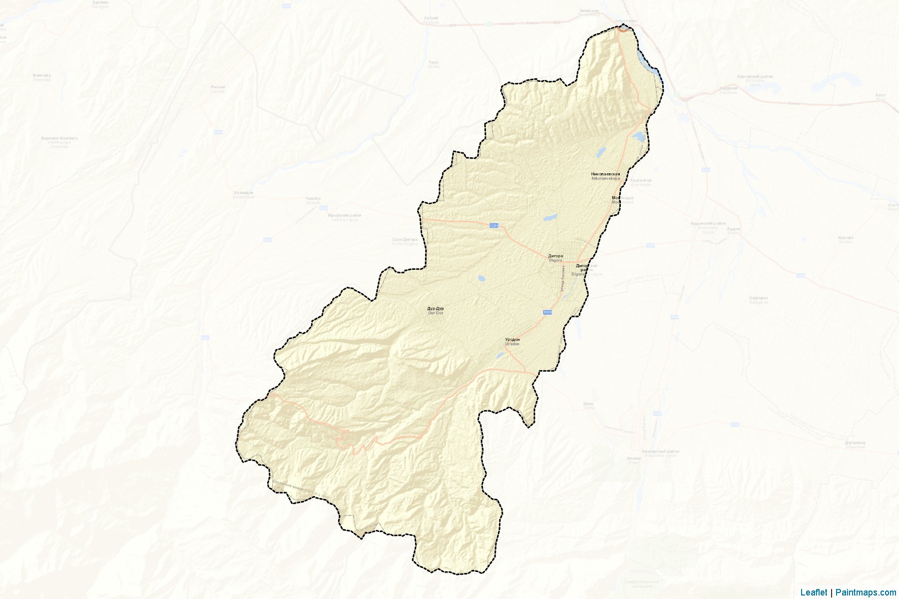 Digorskiy (North Ossetia-Alania) Map Cropping Samples-2