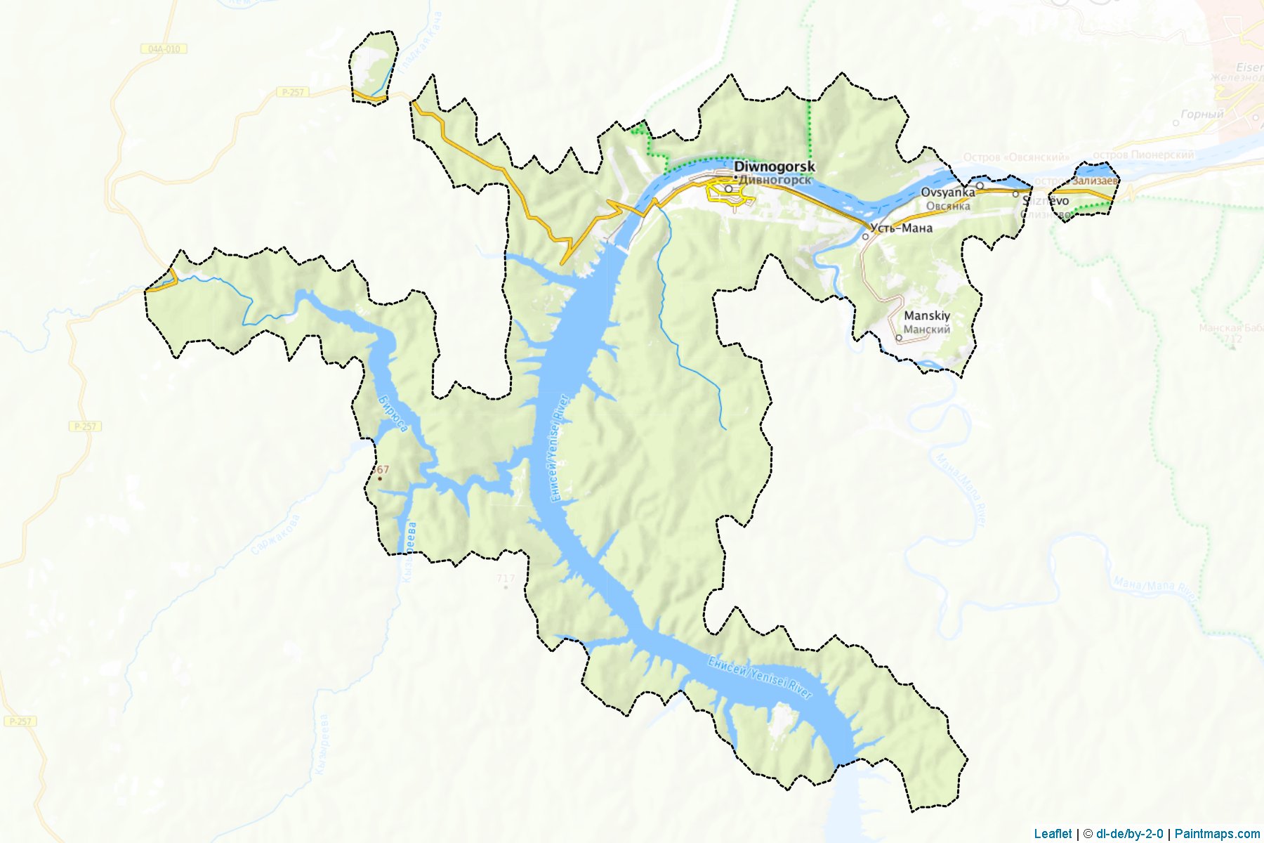 Divnogorsk (Krasnoyarsk) Haritası Örnekleri-1