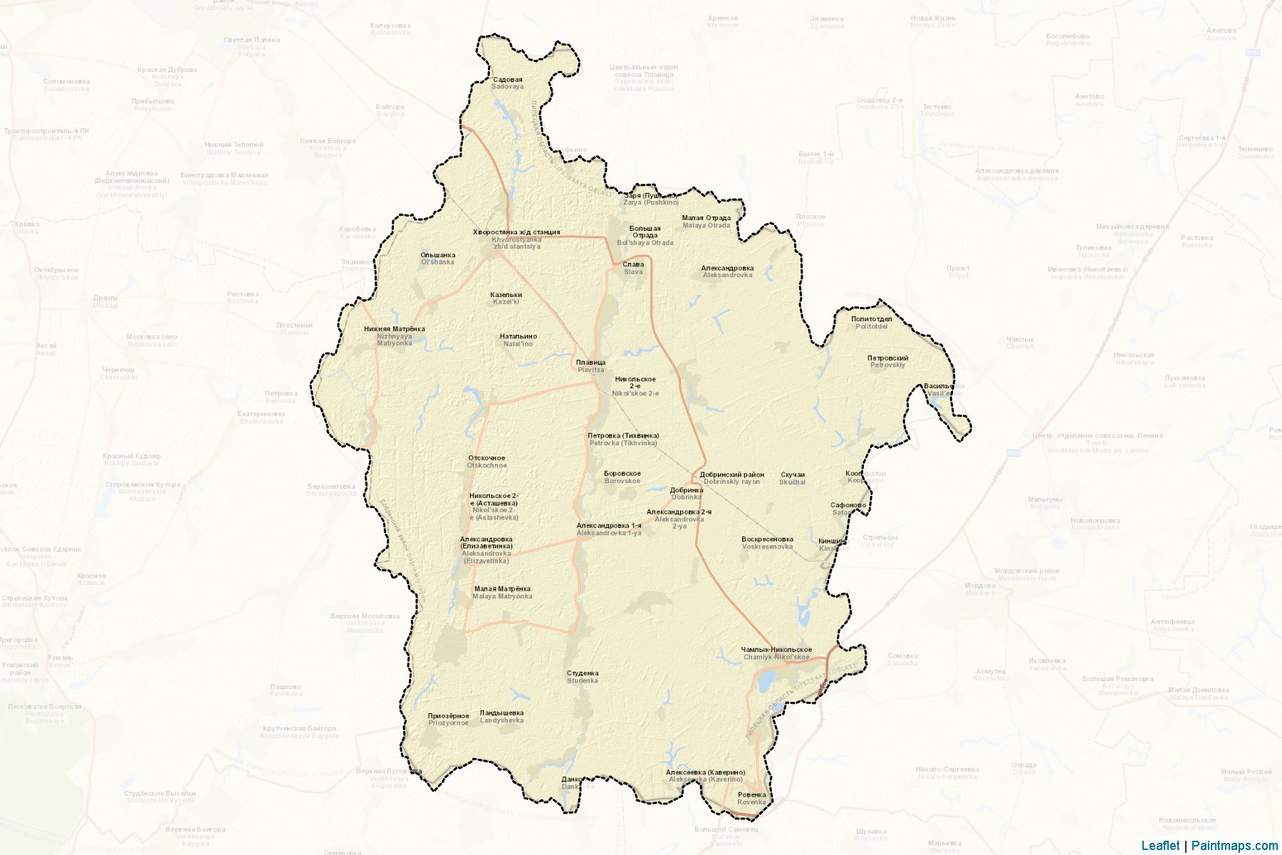 Muestras de recorte de mapas Dobrinskiy (Lipetsk)-2