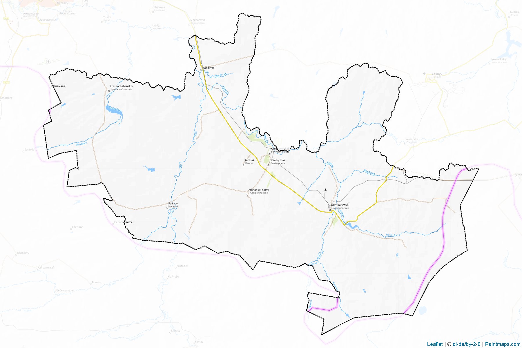 Dombarovskiy (Orenburg) Map Cropping Samples-1