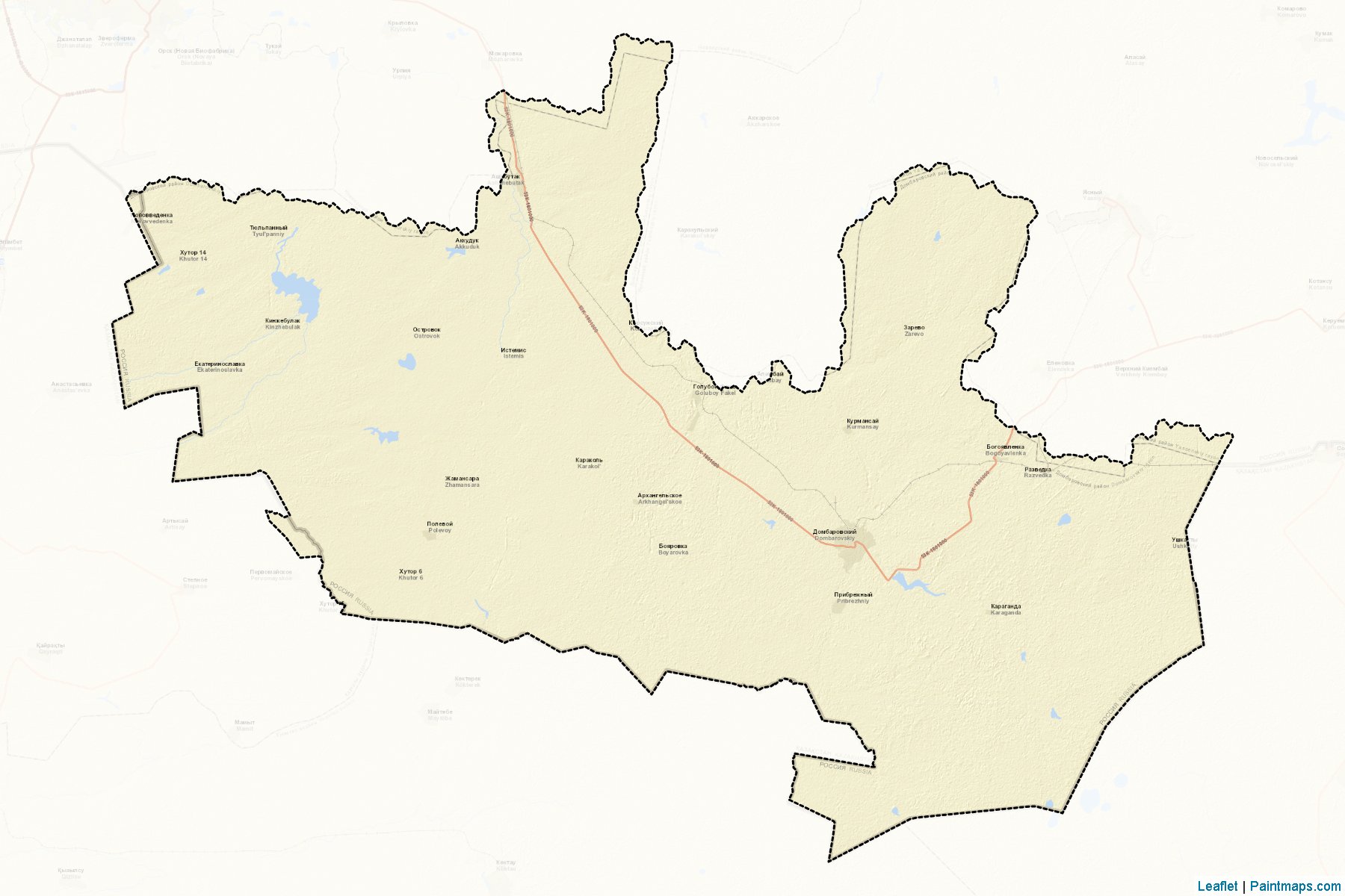 Dombarovskiy (Orenburg) Map Cropping Samples-2