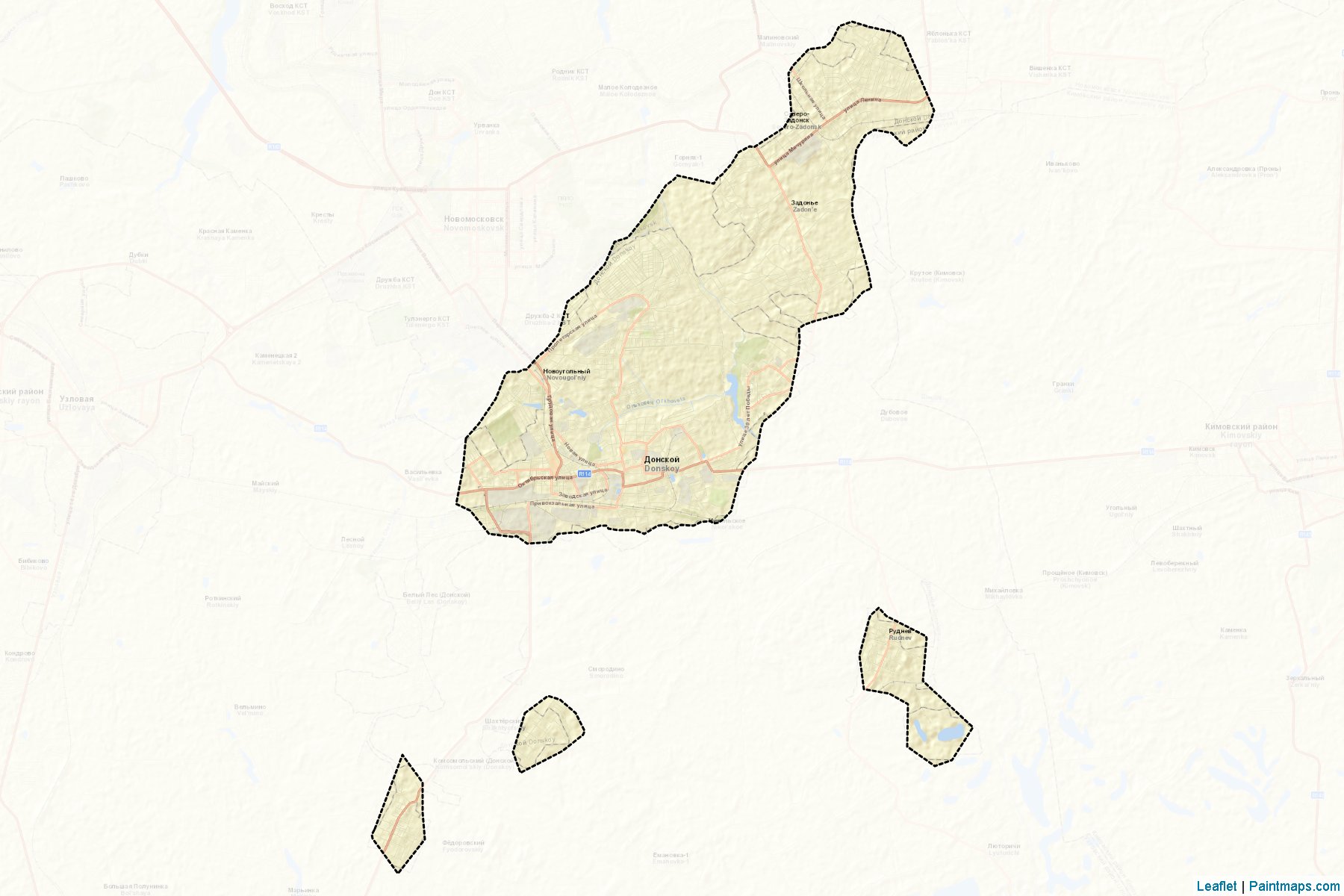 Muestras de recorte de mapas Donskoj (Tula)-2