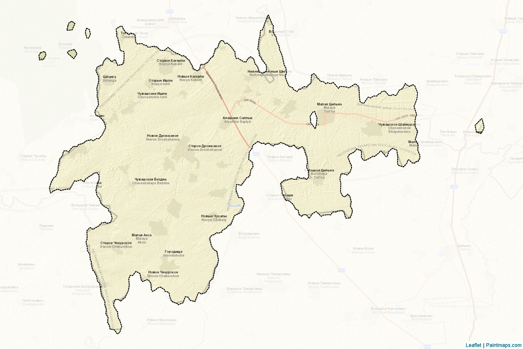 Drozhzhanovskiy (Tatarstan) Map Cropping Samples-2