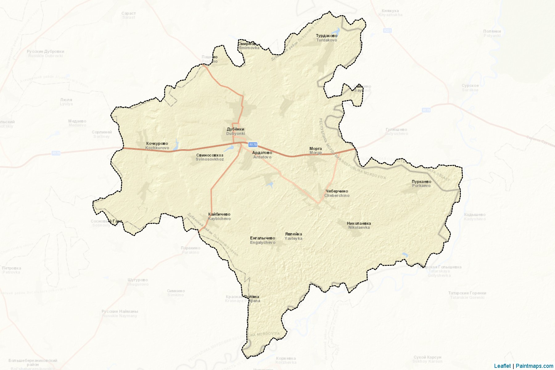 Dubenskiy (Mordovia) Map Cropping Samples-2