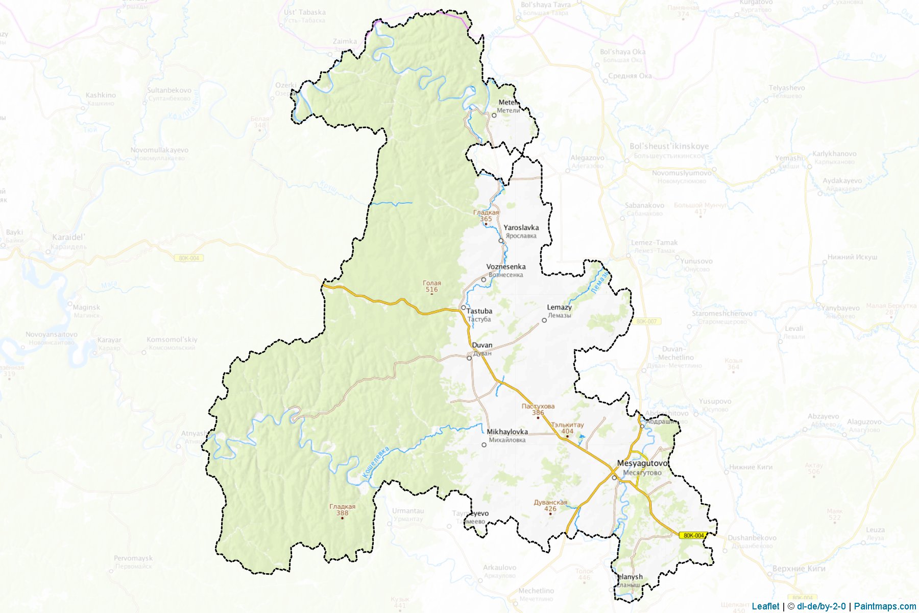 Duvanskiy (Bashkortostan) Map Cropping Samples-1