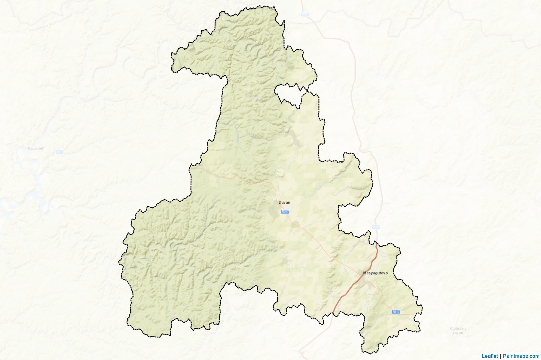 Duvanskiy (Bashkortostan) Map Cropping Samples-2