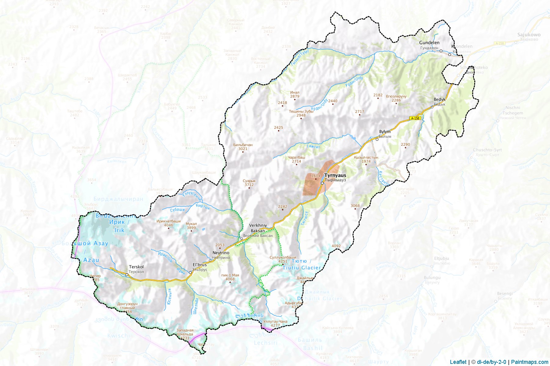 Ehl'brusskiy (Kabardino-Balkar) Map Cropping Samples-1