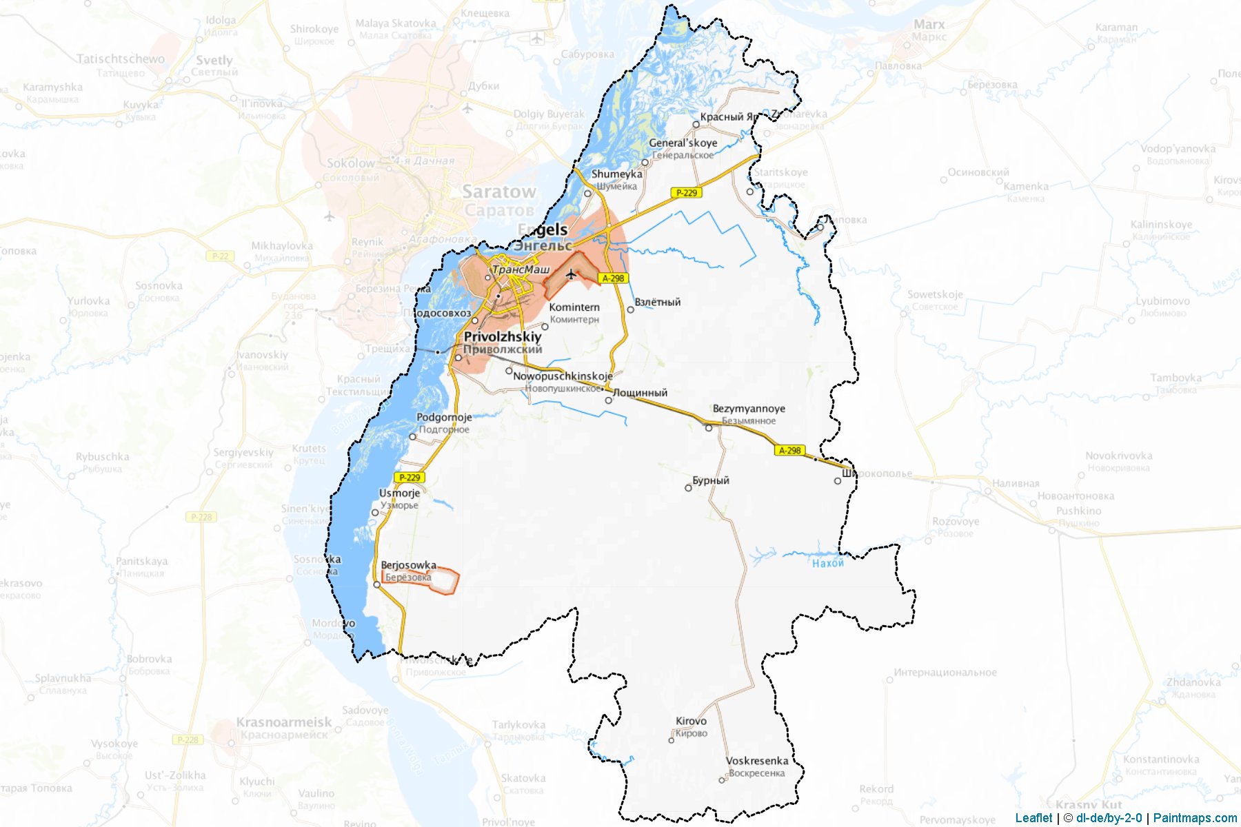 Muestras de recorte de mapas EHngel'sskiy (Saratov)-1