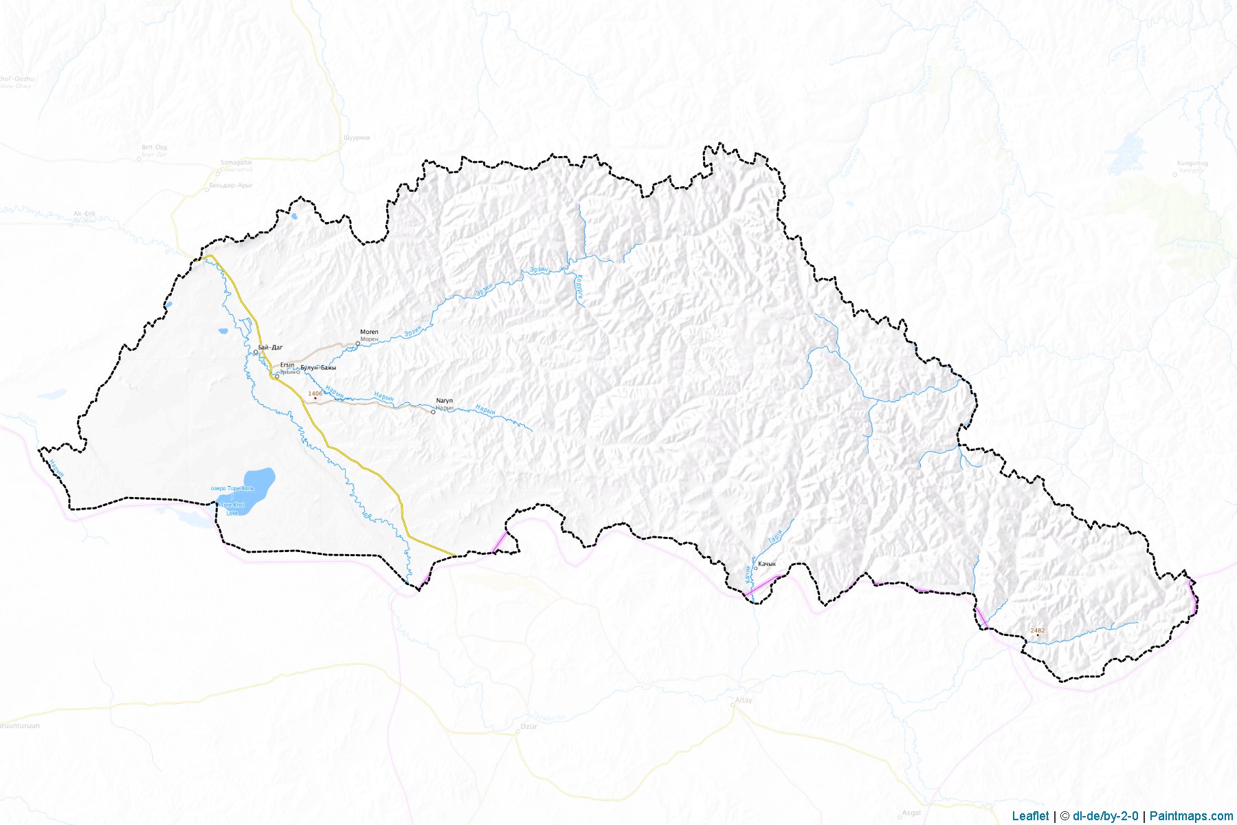 Erzin (Tuva Cumhuriyeti) Haritası Örnekleri-1