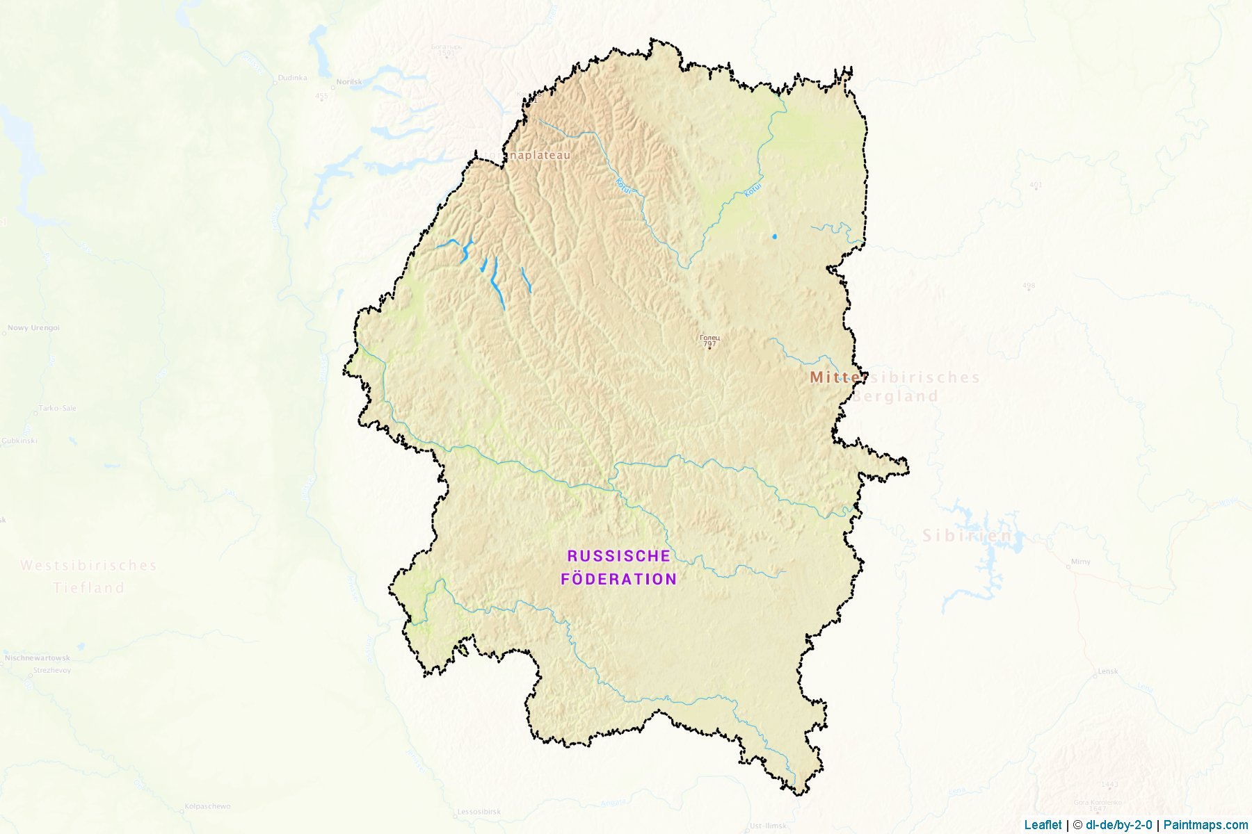 Muestras de recorte de mapas Ehvenkijskiy (Krasnoyarsk)-1