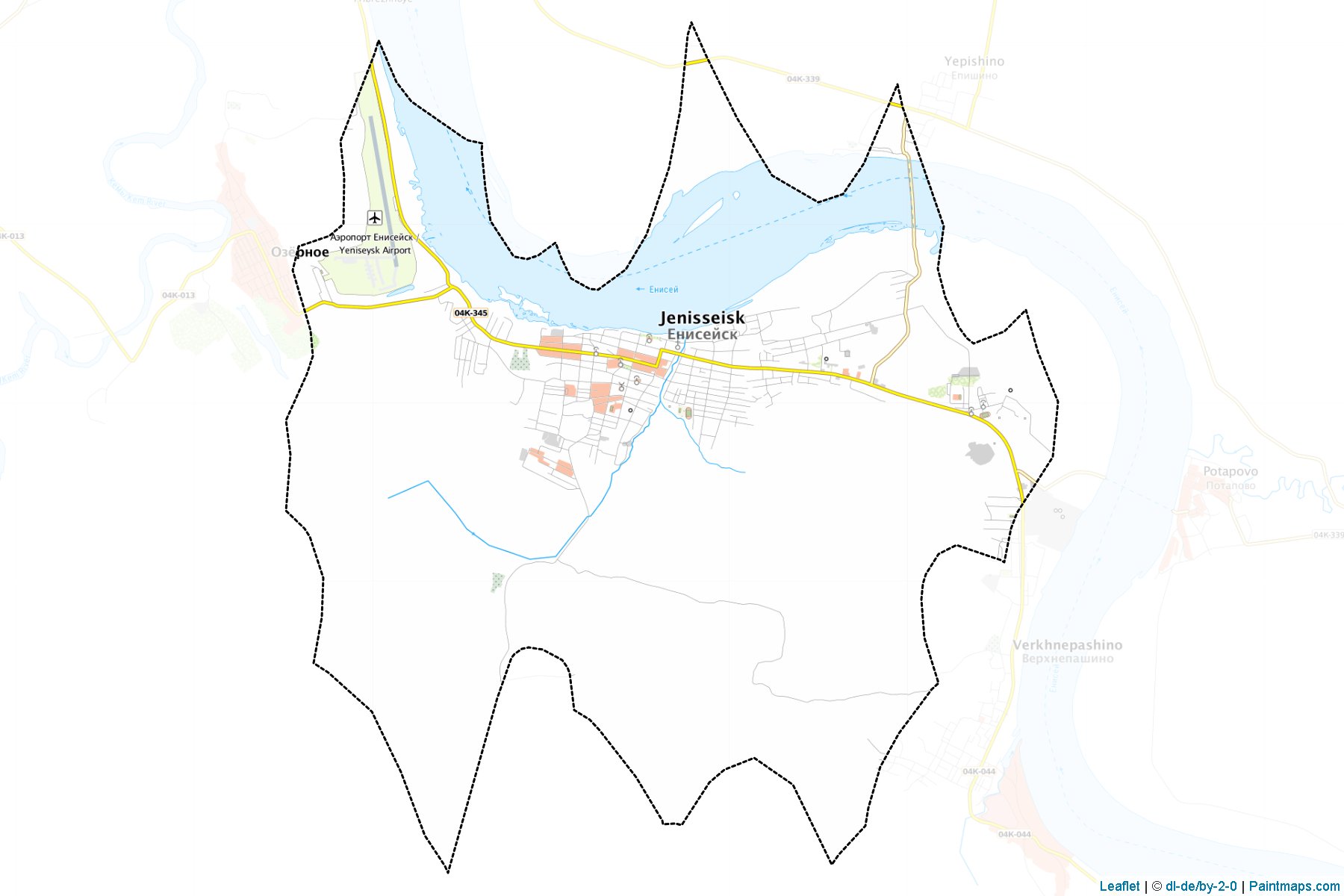 Enisejsk (Krasnoyarsk) Map Cropping Samples-1