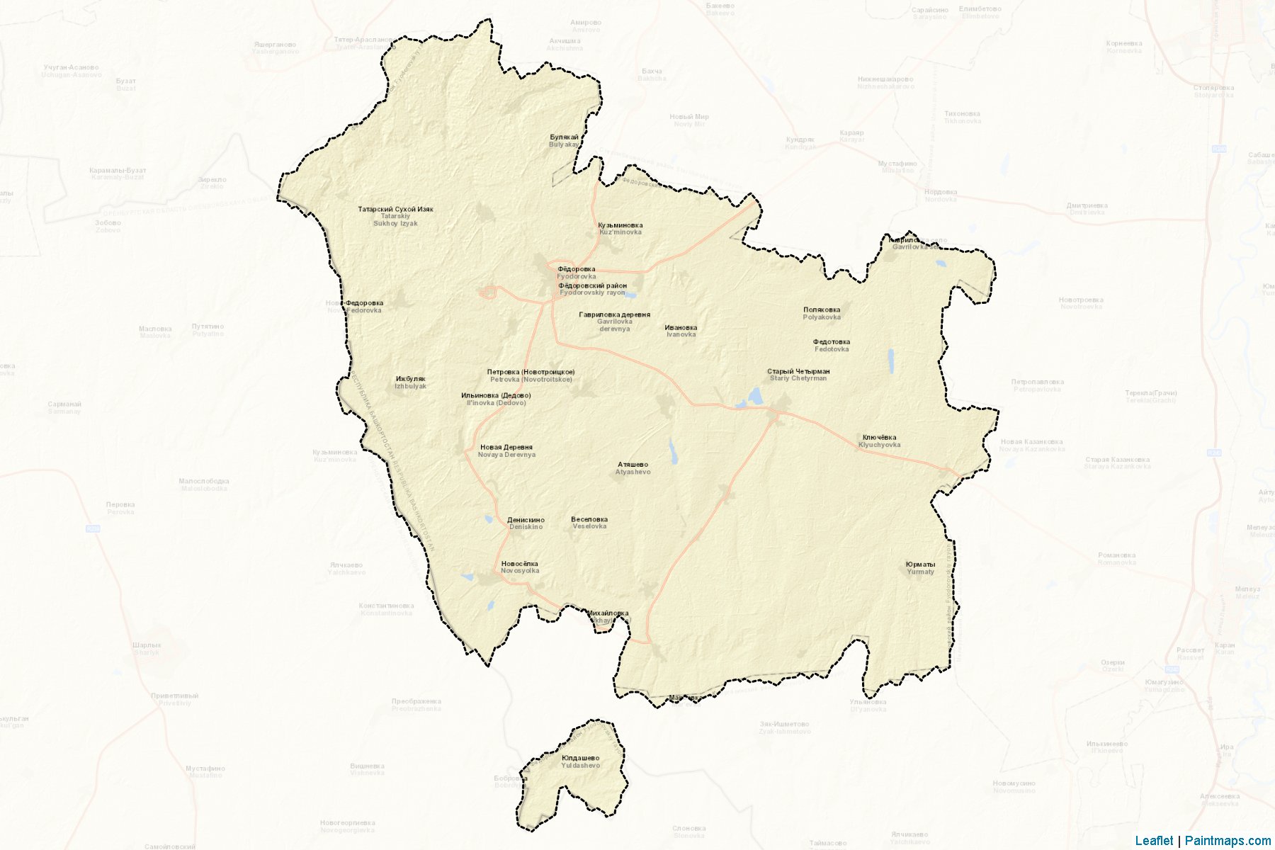 Muestras de recorte de mapas Fedorovskiy (Bashkortostan)-2