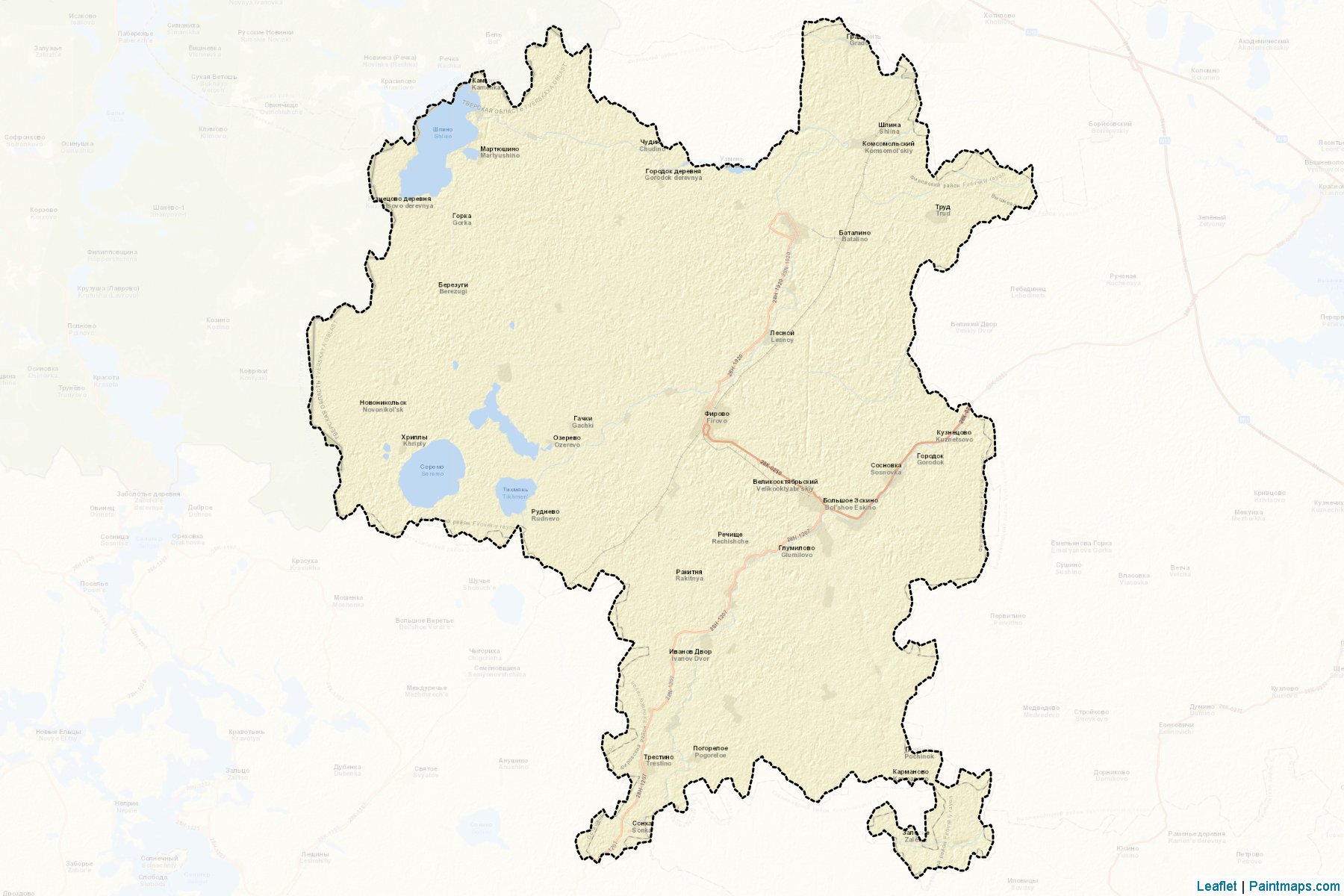 Muestras de recorte de mapas Firovskiy (Tver)-2