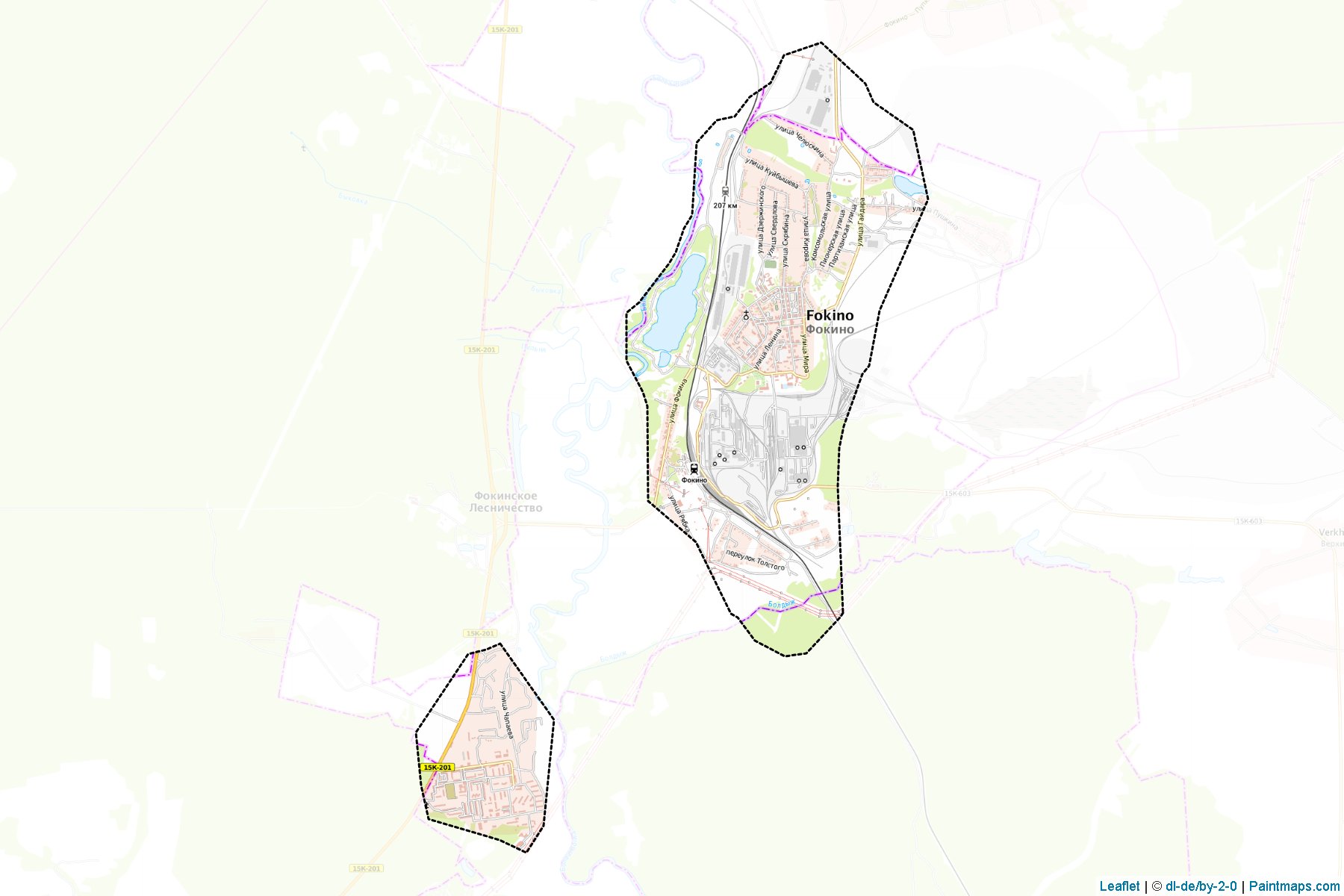 Fokino (Bryansk) Map Cropping Samples-1