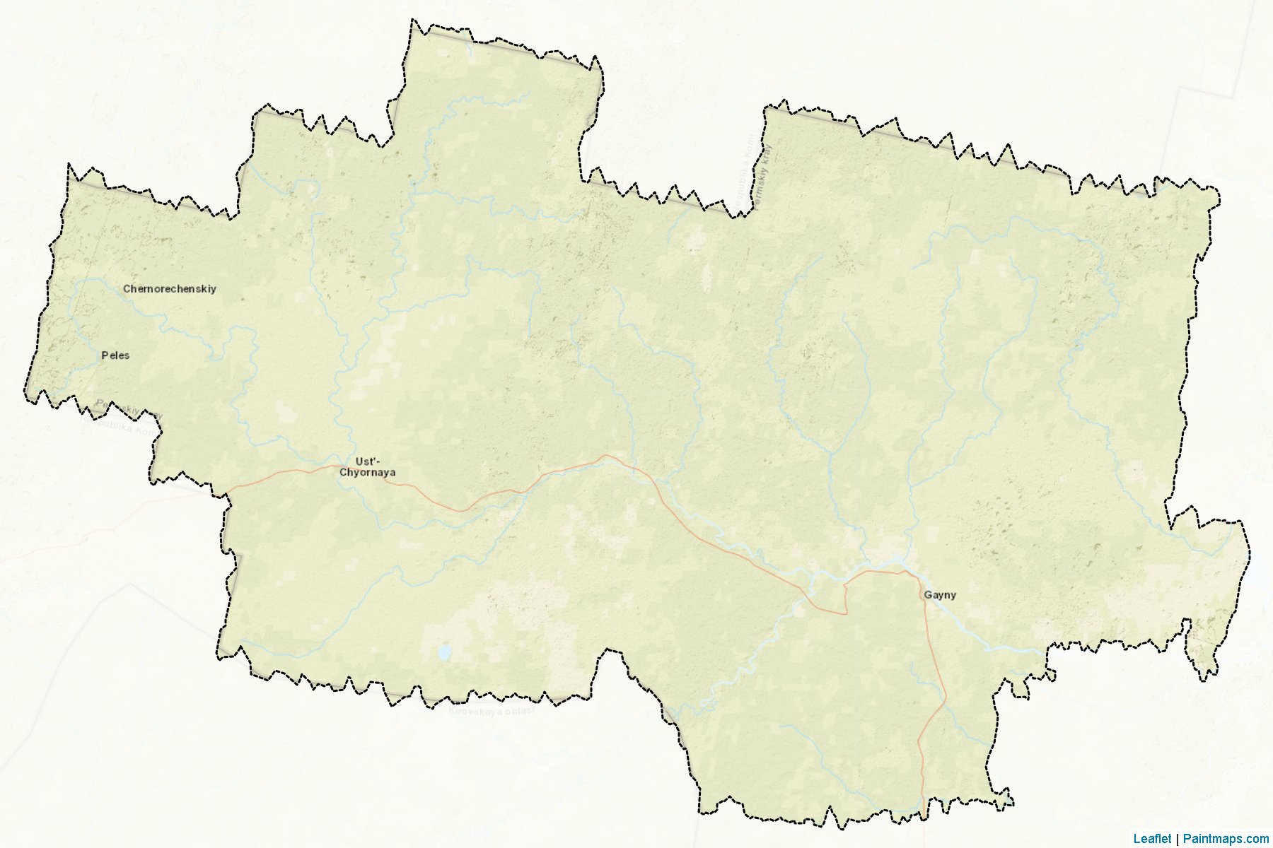 Muestras de recorte de mapas Gajnskiy (Perm)-2