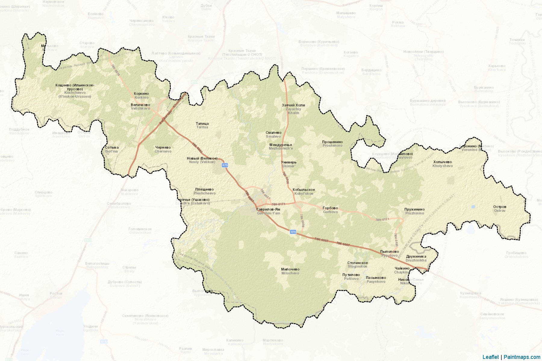 Muestras de recorte de mapas Gavrilov-JAmskiy (Yaroslavl)-2