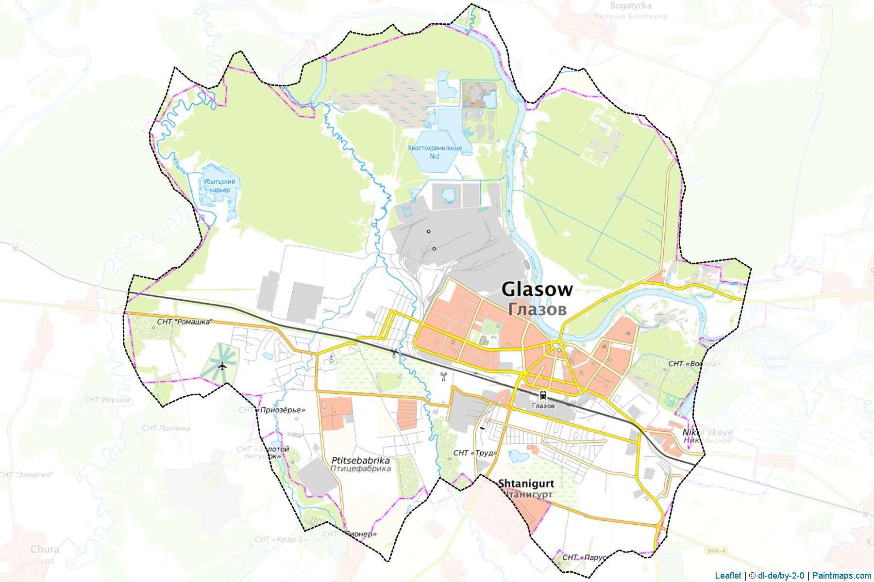 Glazov (Udmurt) Map Cropping Samples-1