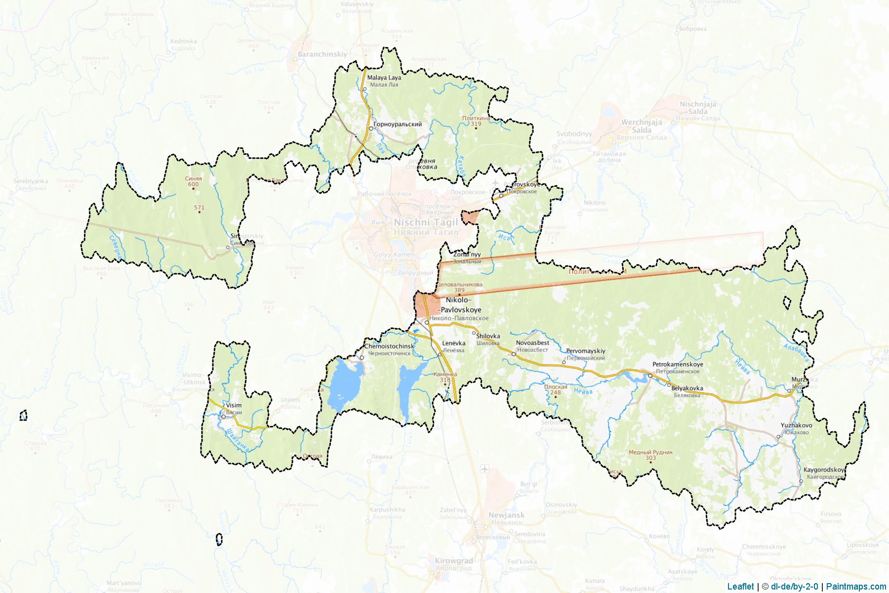 Gornoural'skiy (Sverdlovsk) Haritası Örnekleri-1