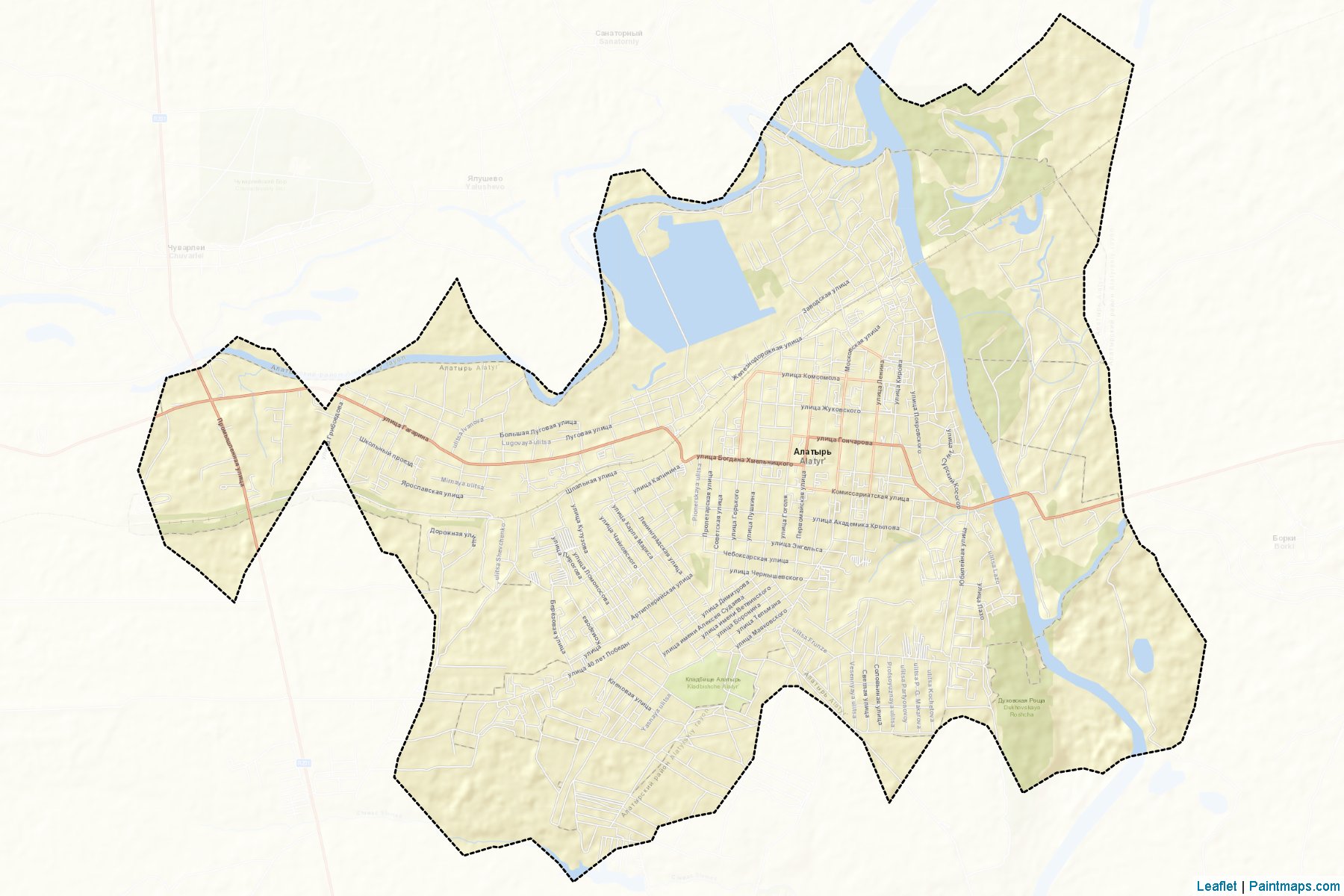 Muestras de recorte de mapas Alatyr' (Chuvash)-2