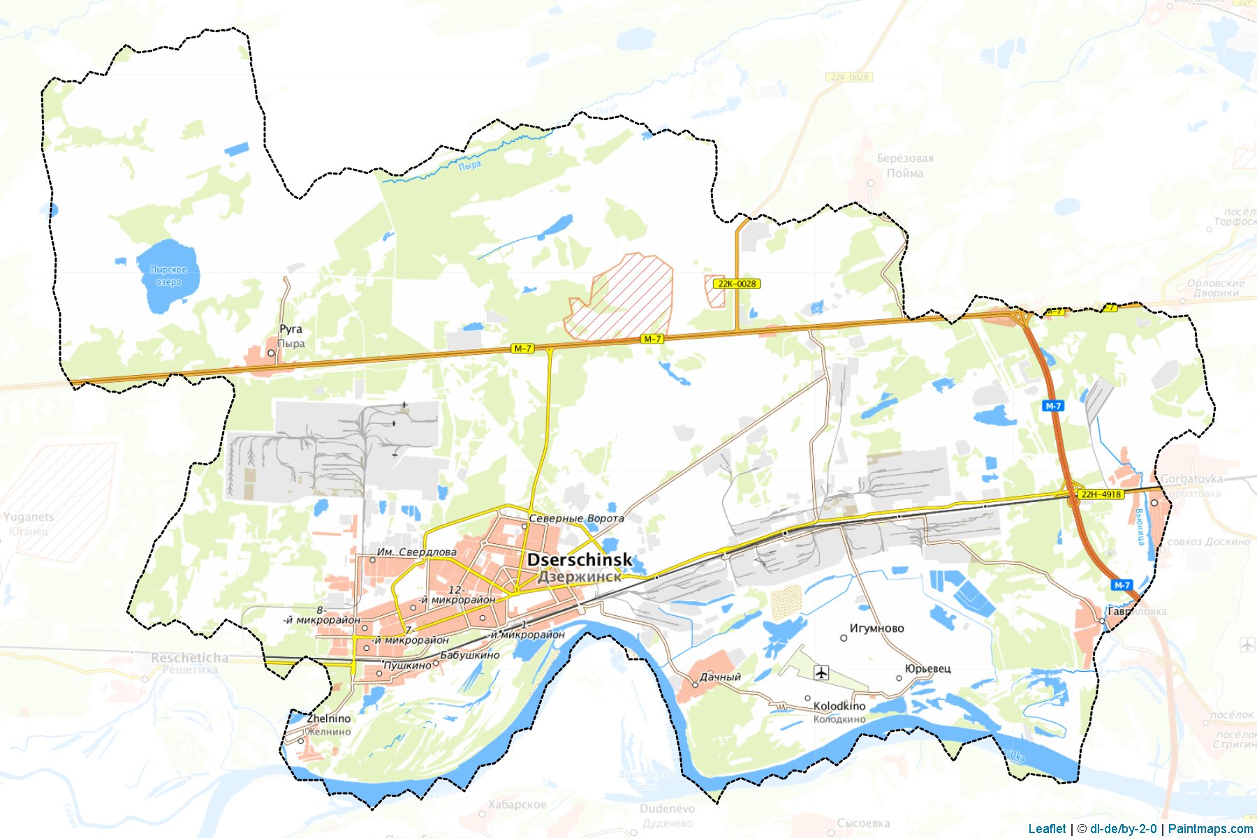 Dzerzhinsk (Nizhny Novgorod) Map Cropping Samples-1