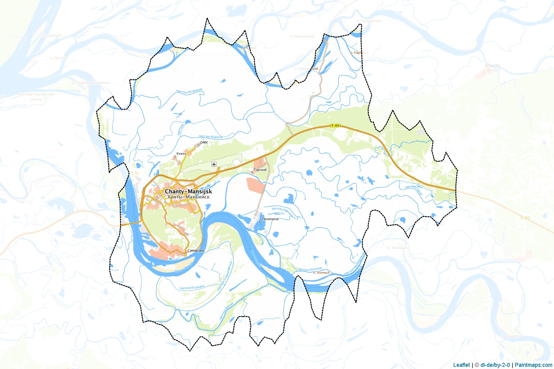 Khanty-Mansijsk (Hantı-Mansi Özerk Okrugu) Haritası Örnekleri-1