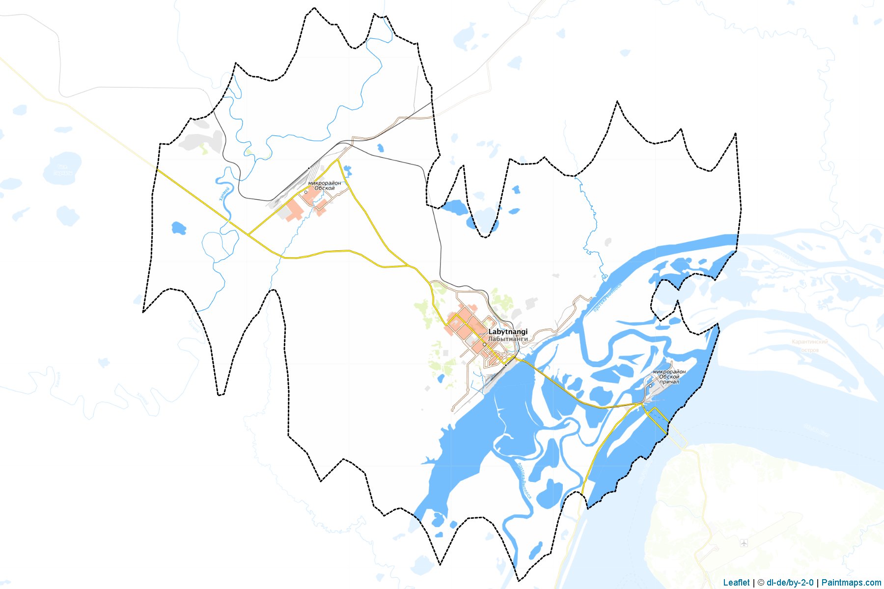 Labıtnangi (Yamalo-Nenets Özerk Okrugu) Haritası Örnekleri-1