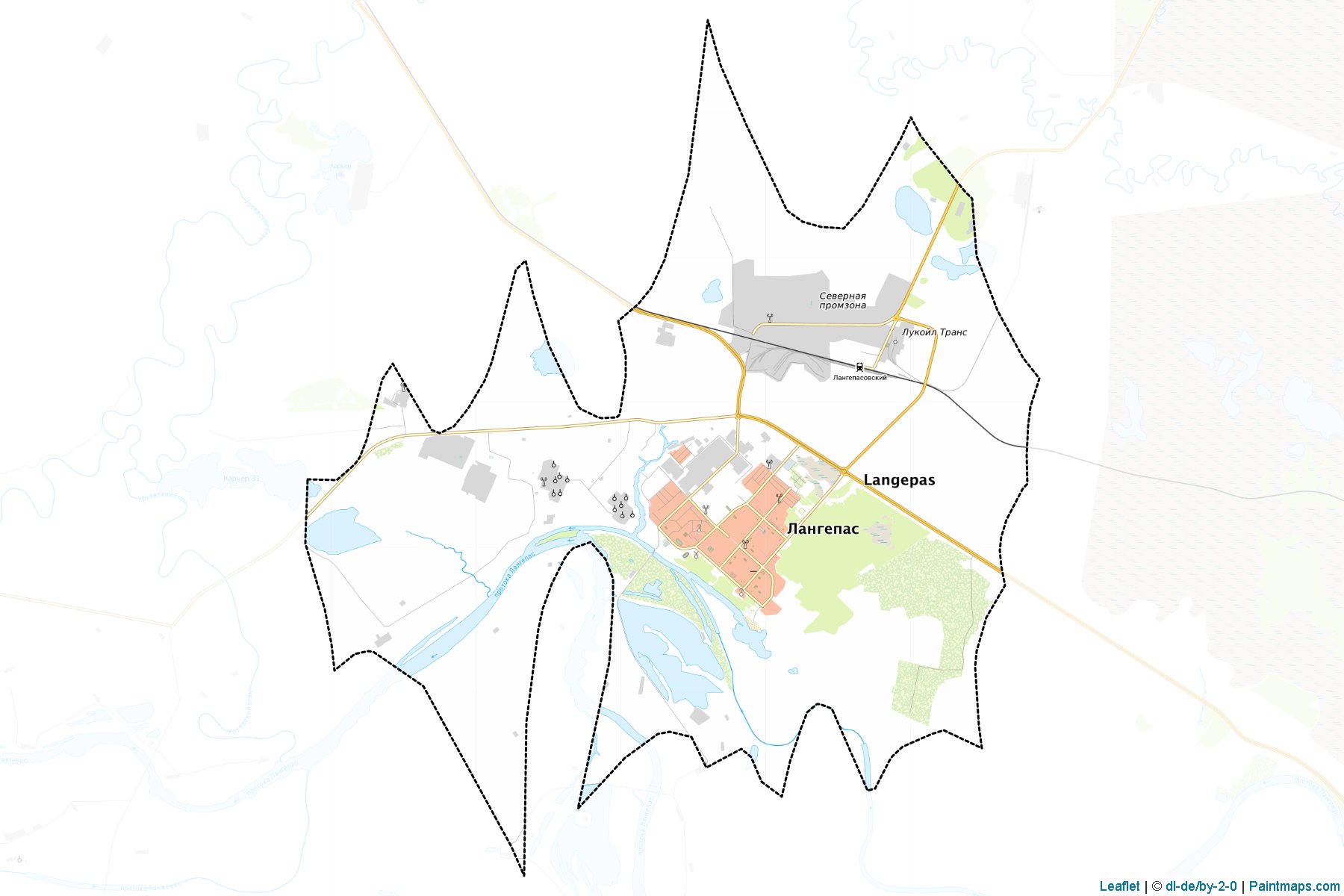 Muestras de recorte de mapas Langepas (Khanty-Mansi)-1