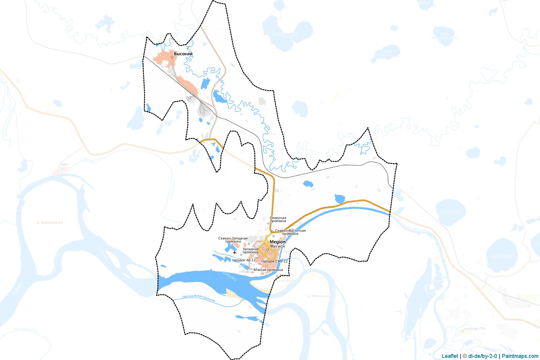 Megion (Khanty-Mansi) Map Cropping Samples-1