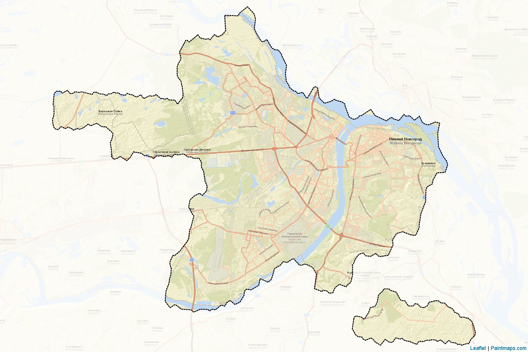 Nizhnij Nov (Nizhny Novgorod) Map Cropping Samples-2