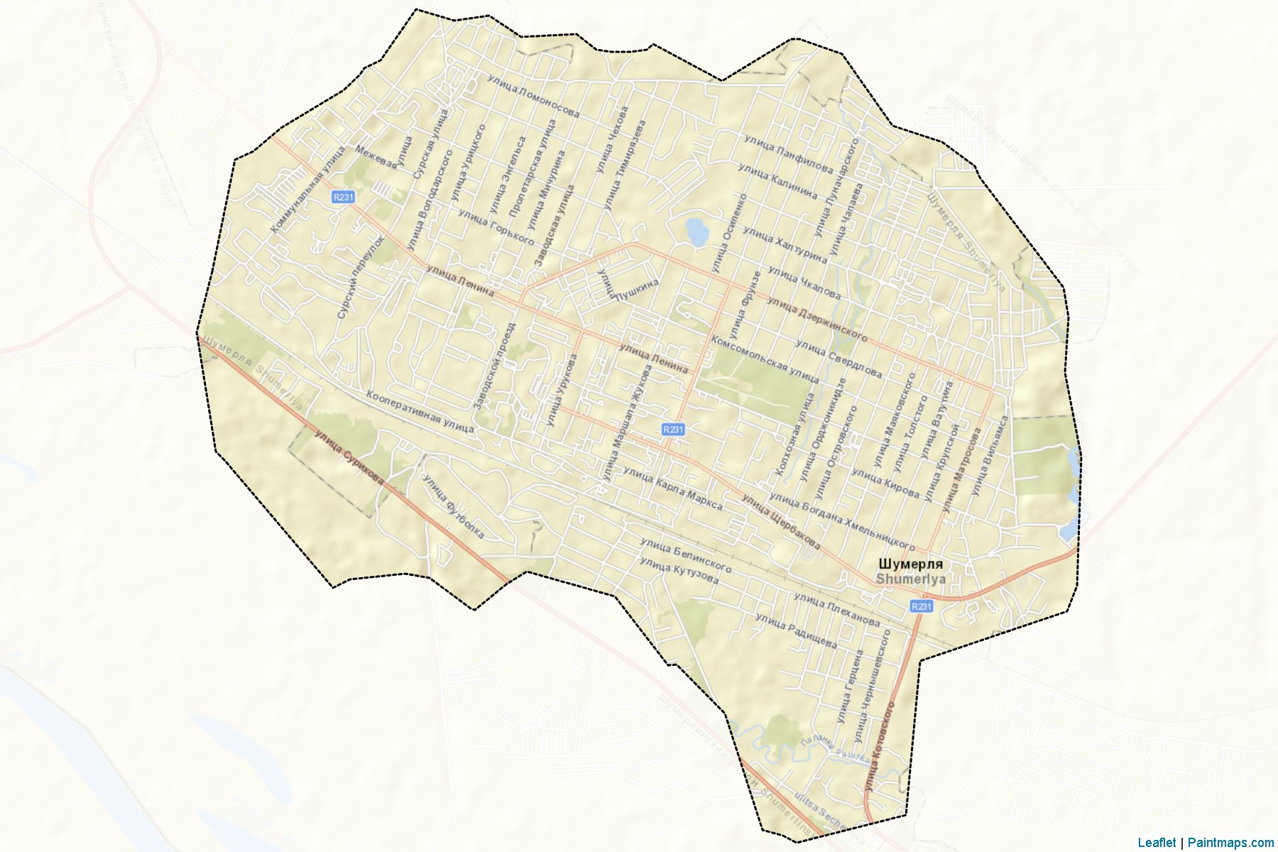 Shumerlja (Chuvash) Map Cropping Samples-2