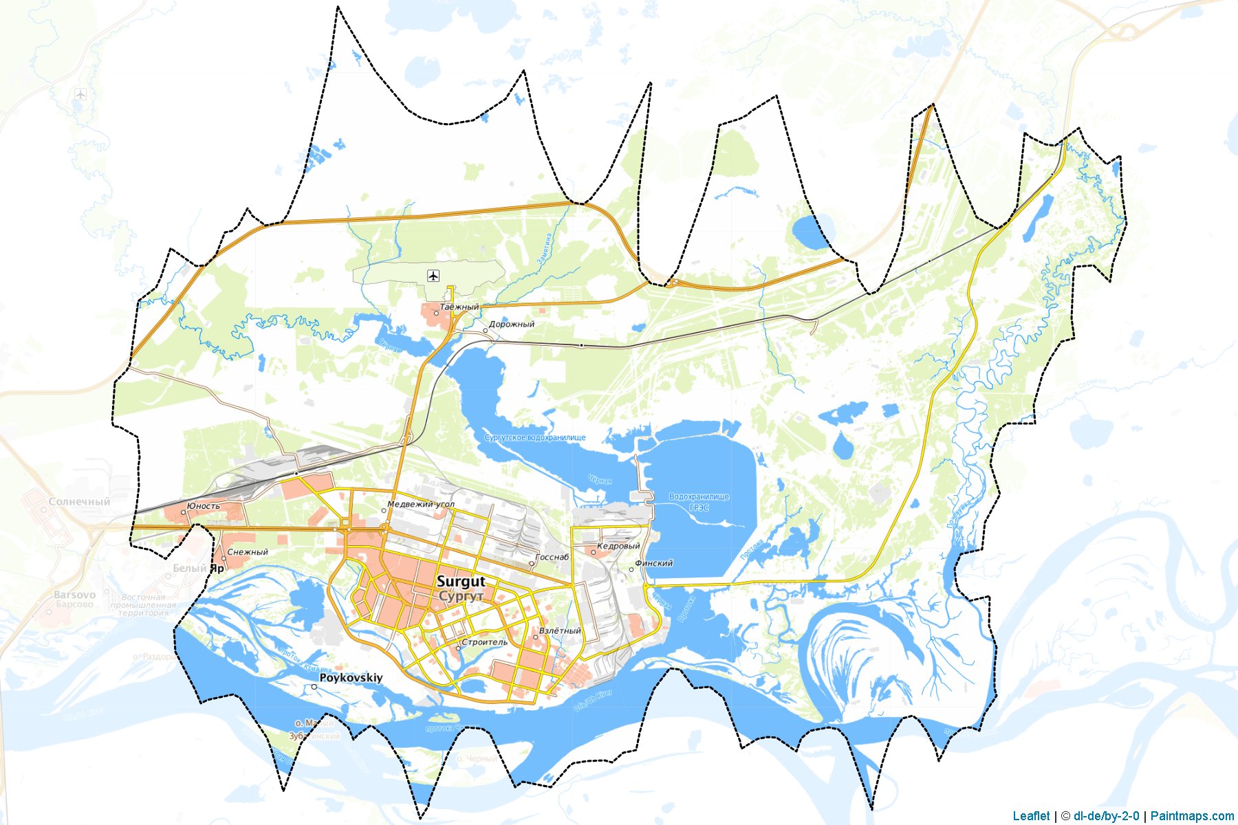 Surgut (Hantı-Mansi Özerk Okrugu) Haritası Örnekleri-1