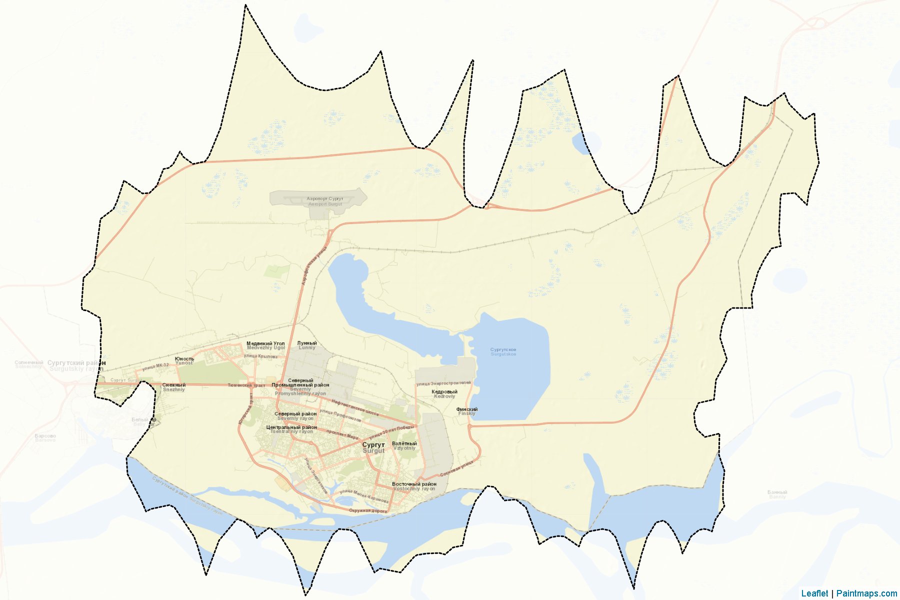 Surgut (Khanty-Mansi) Map Cropping Samples-2