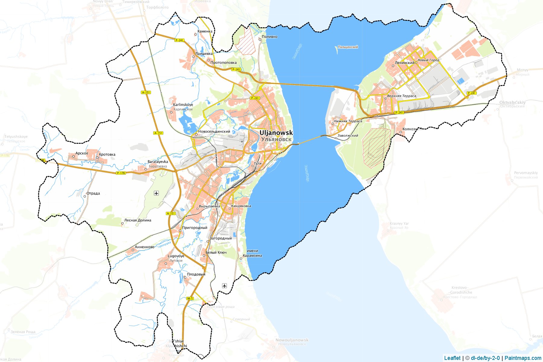 Ul'janovsk (Ulyanovsk) Map Cropping Samples-1