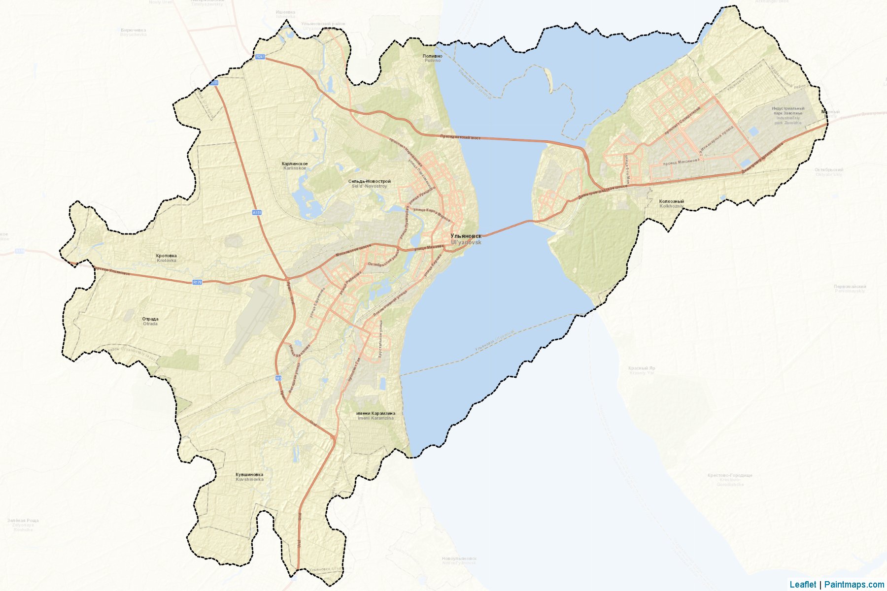 Ul'janovsk (Ulyanovsk) Map Cropping Samples-2