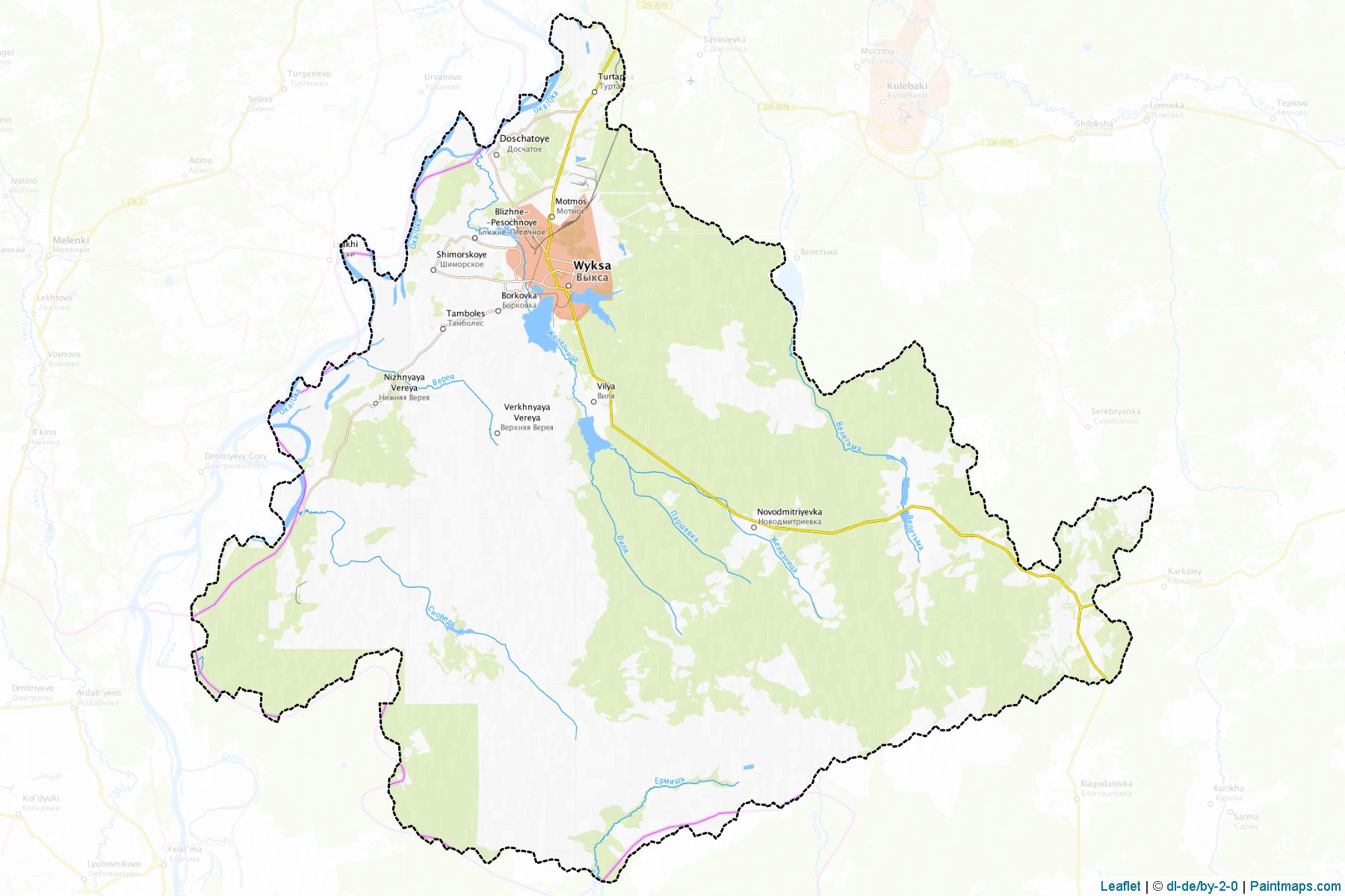 Vyksa (Nizhny Novgorod) Map Cropping Samples-1