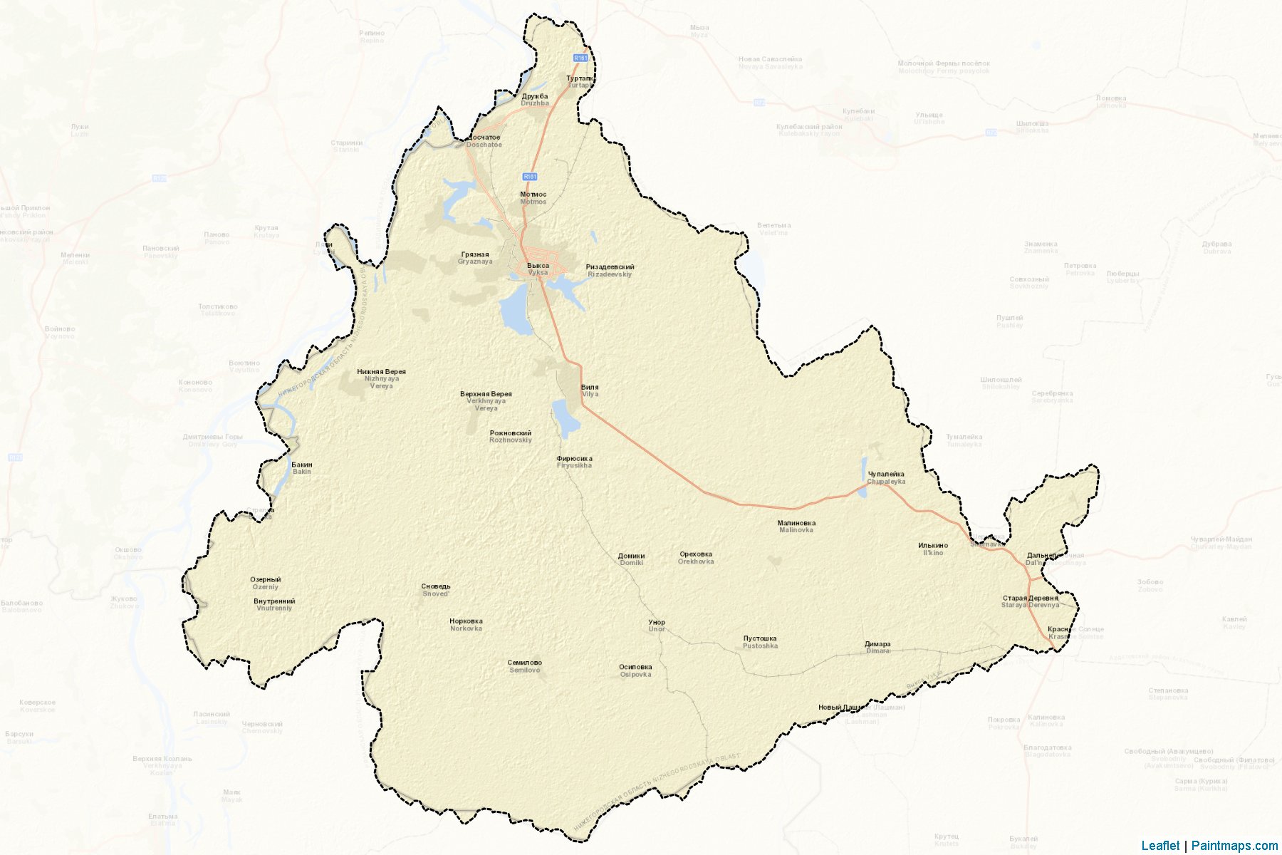 Vyksa (Nizhny Novgorod) Map Cropping Samples-2