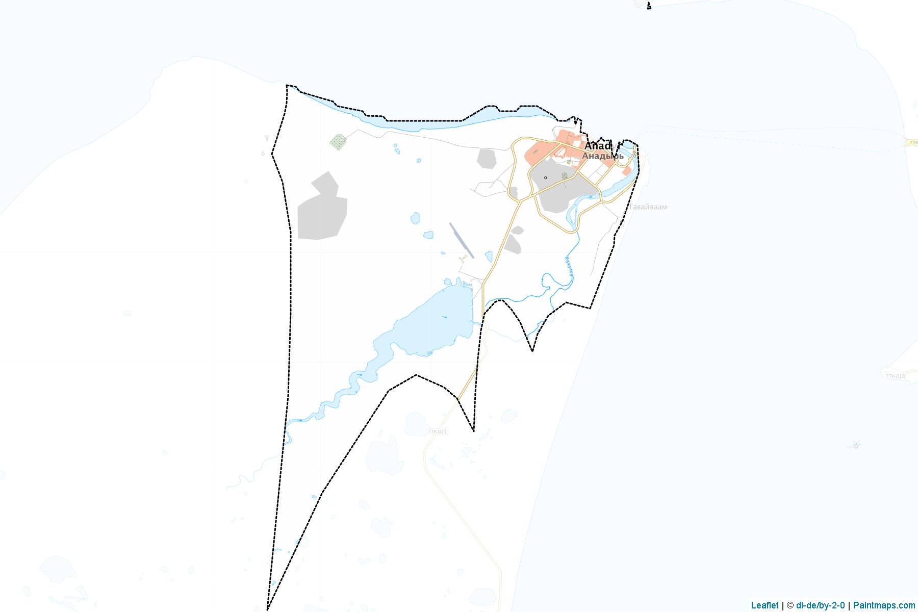 Anadyr' (Çukotka Özerk Okrugu) Haritası Örnekleri-1