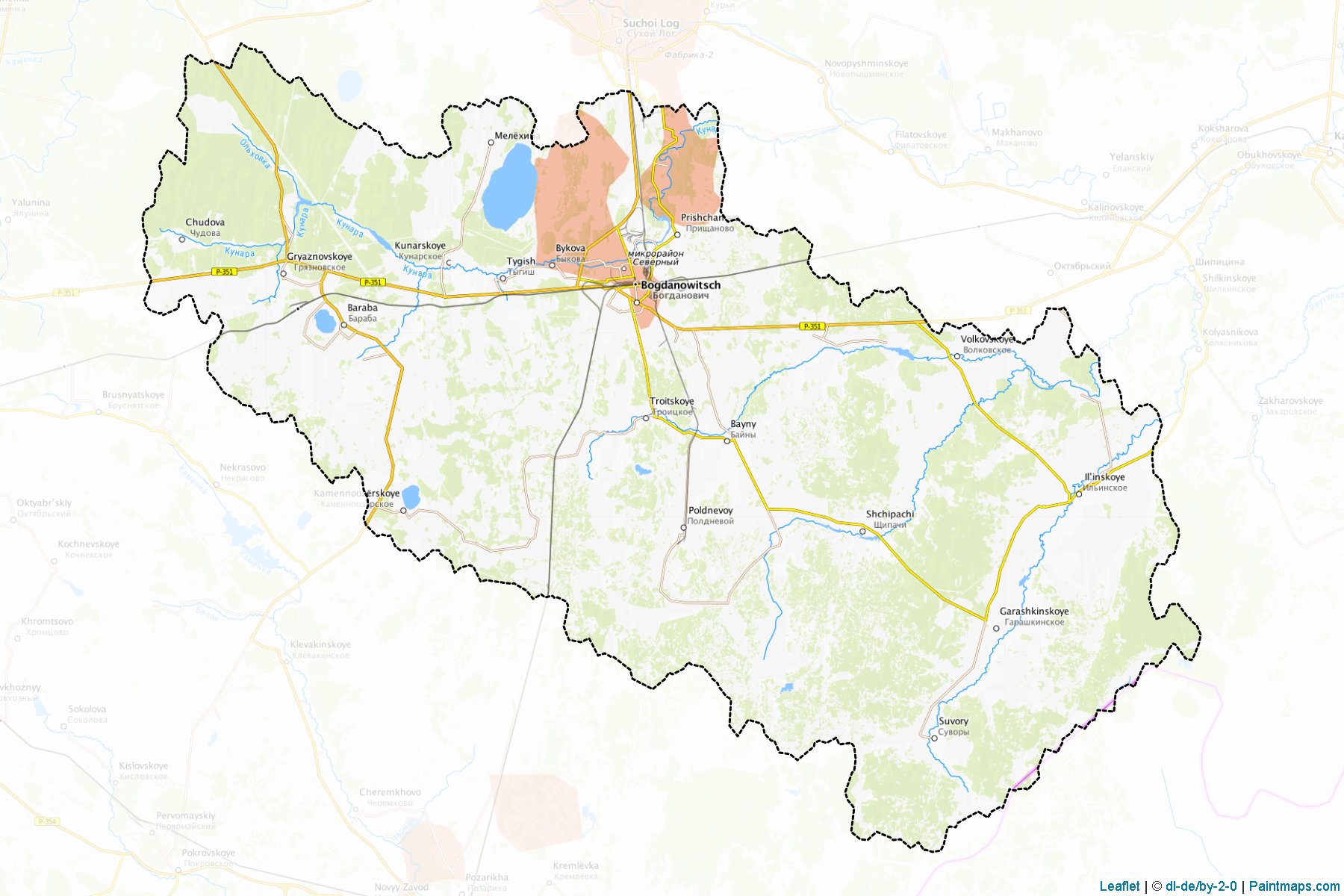 Bogdanovich (Sverdlovsk) Haritası Örnekleri-1